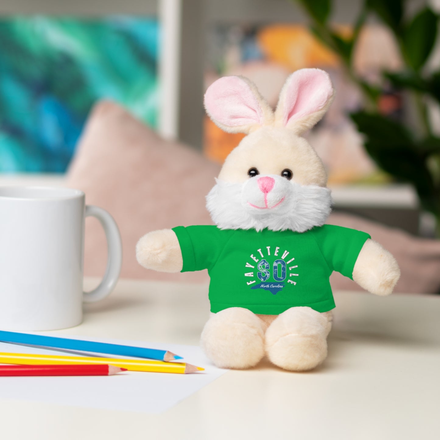 $o Fayetteville Personalized Stuffed Bear with T-Shirt – Perfect Gift for Kids and Celebrations