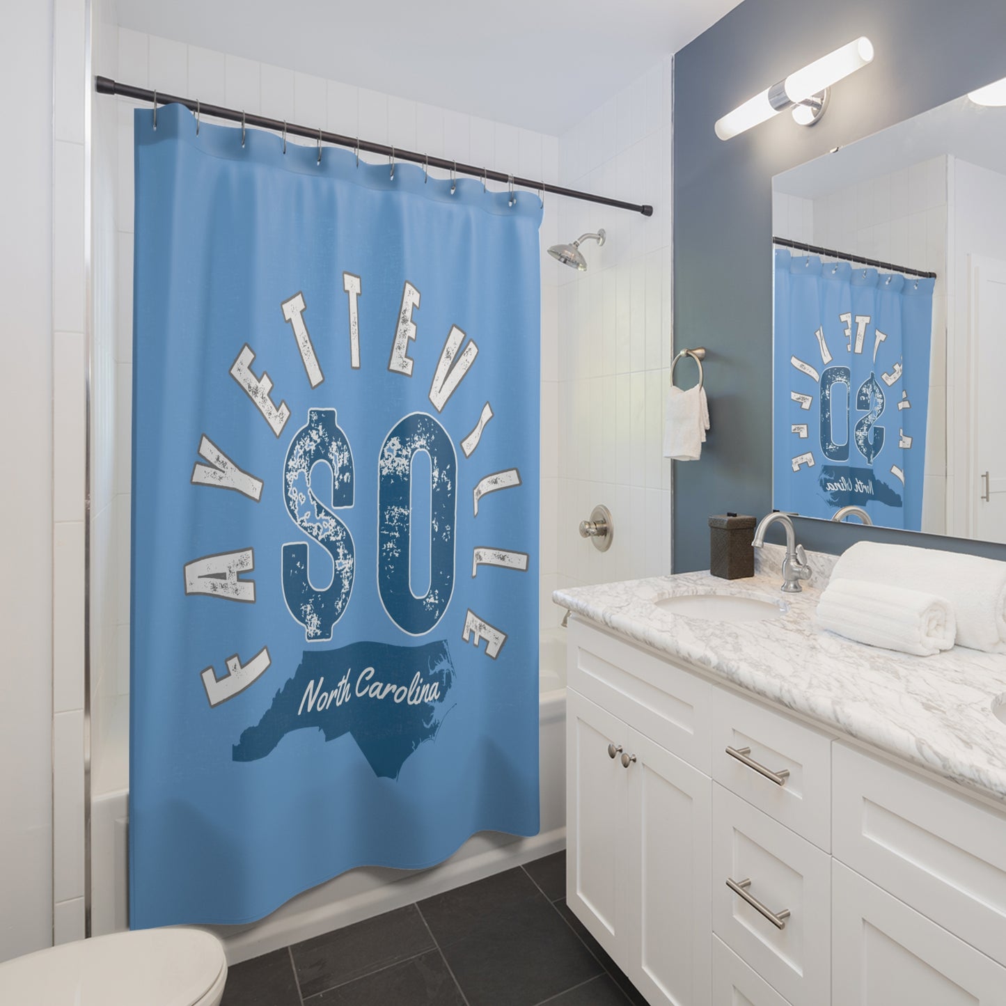 Fayetteville Shower Curtain – North Carolina Inspired Home Decor