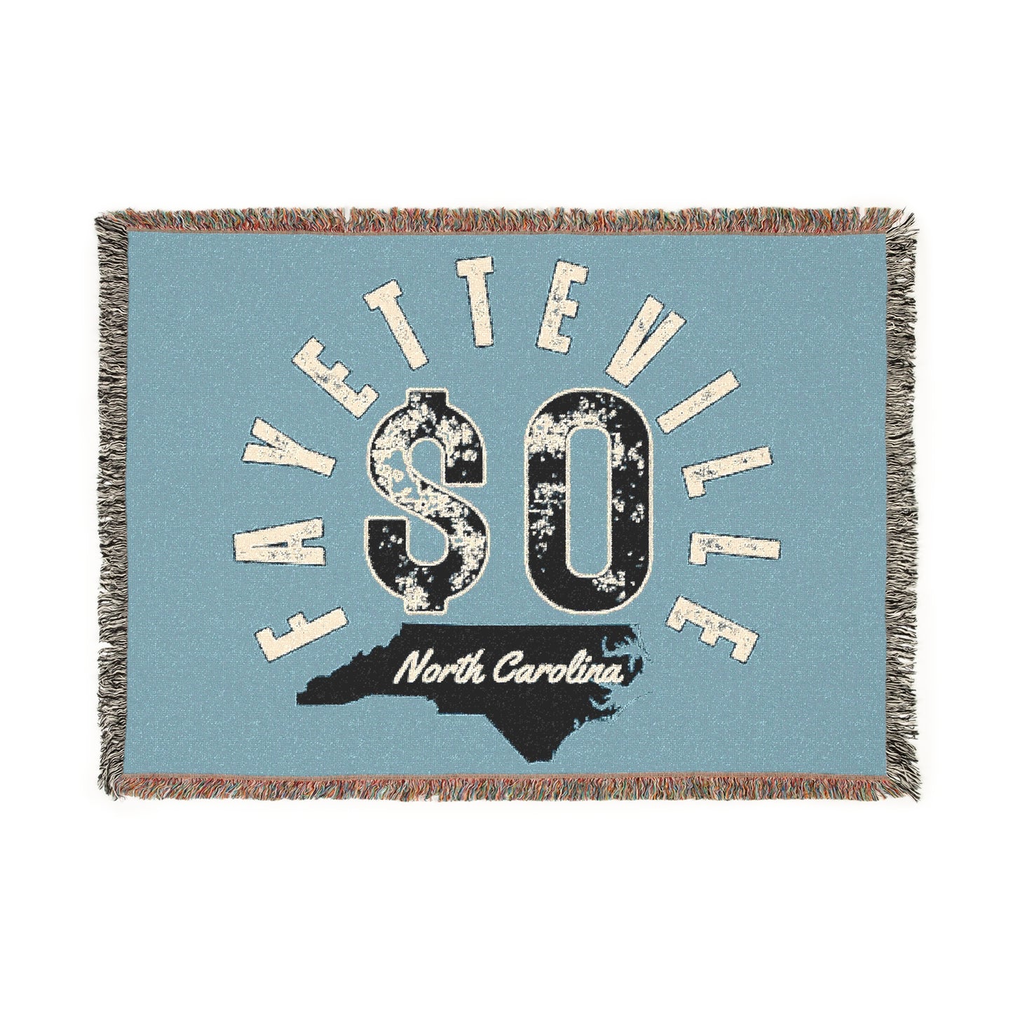 $o Fayetteville North Carolina Woven Blanket - Cozy Home Decor for North Carolinians