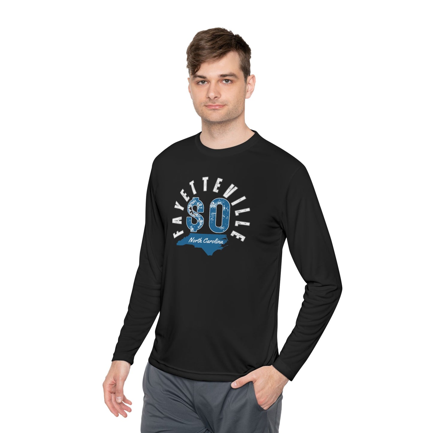 Fayetteville NC Long Sleeve Tee - Unisex Lightweight Graphic Shirt