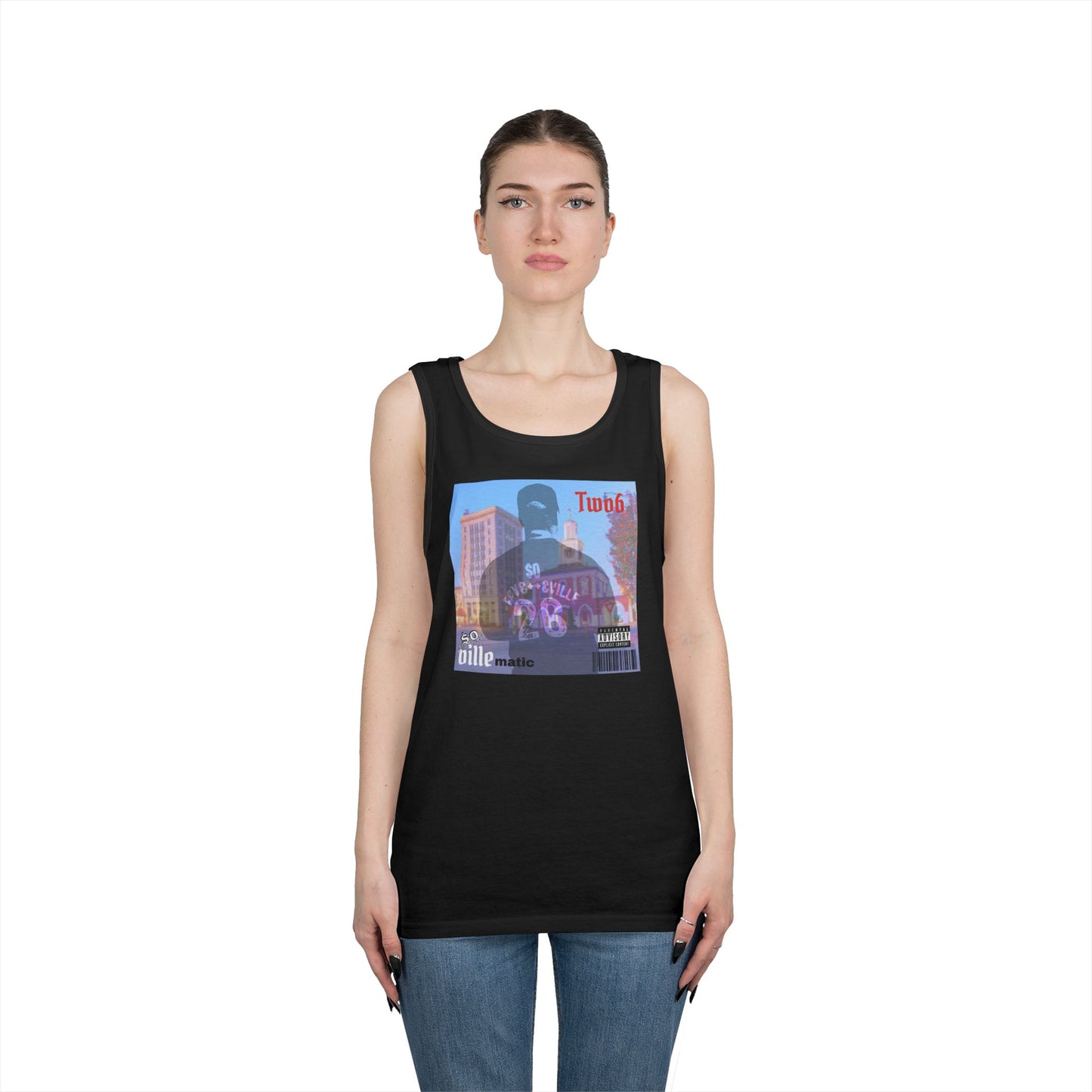 $o F@yetteVILLE Retro Urban Vibe Unisex Heavy Cotton Tank Top - Perfect for Summer Days and Music Festivals