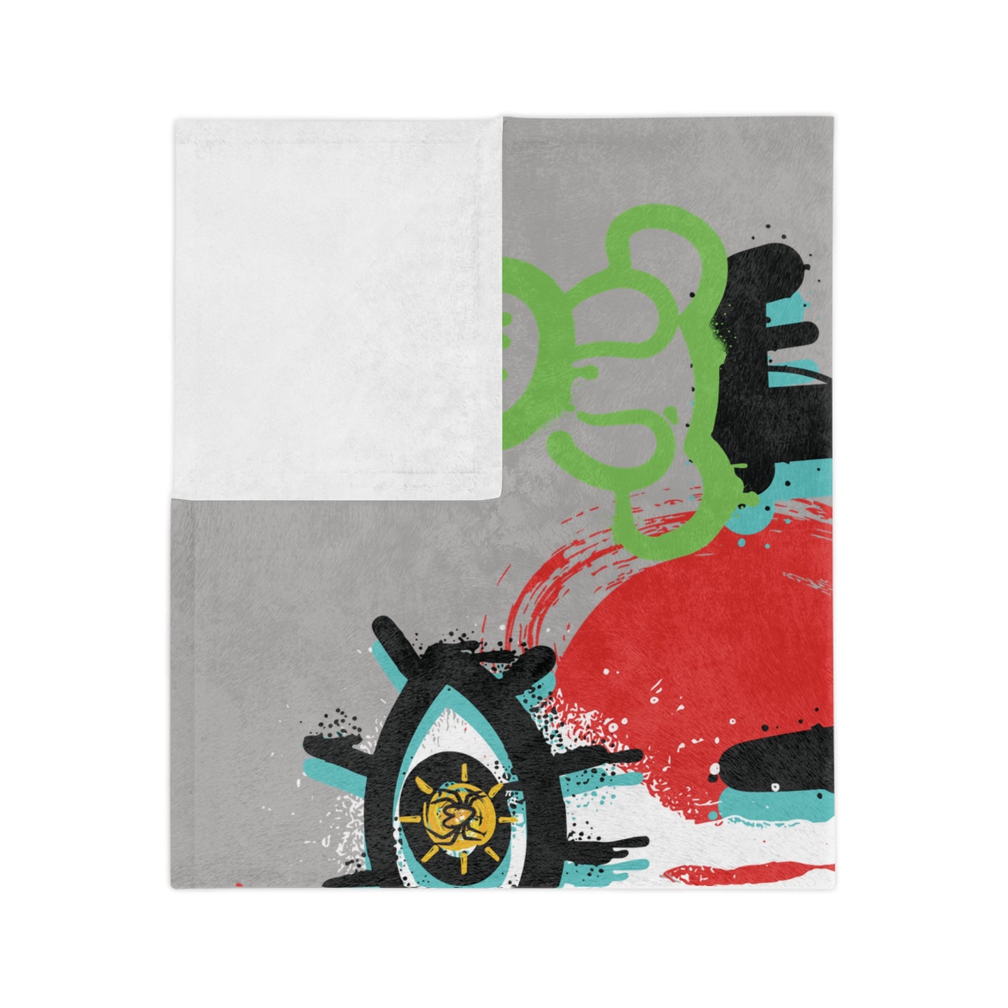 $o F@yetteVille Urban Graffiti Microfiber Blanket - Cozy, Stylish Throw for Trendsetters