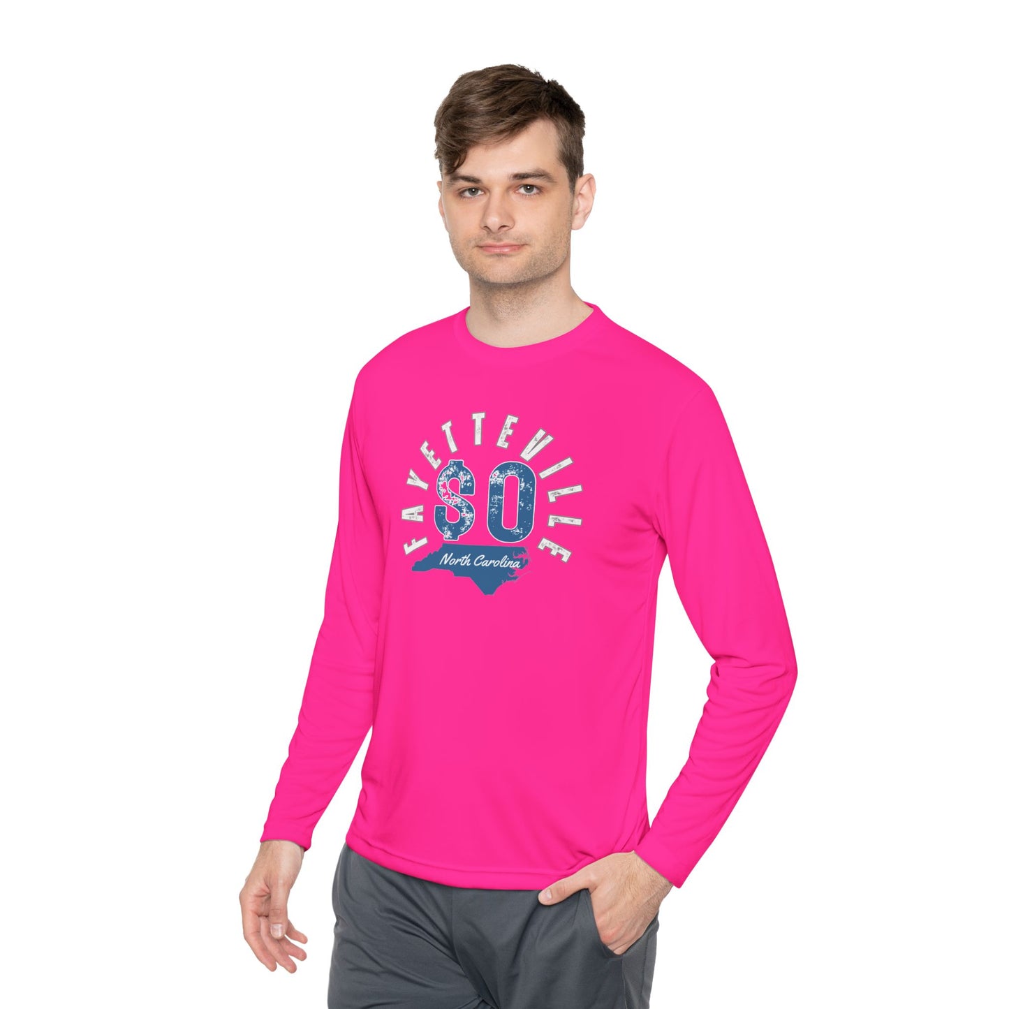 Fayetteville NC Long Sleeve Tee - Unisex Lightweight Graphic Shirt