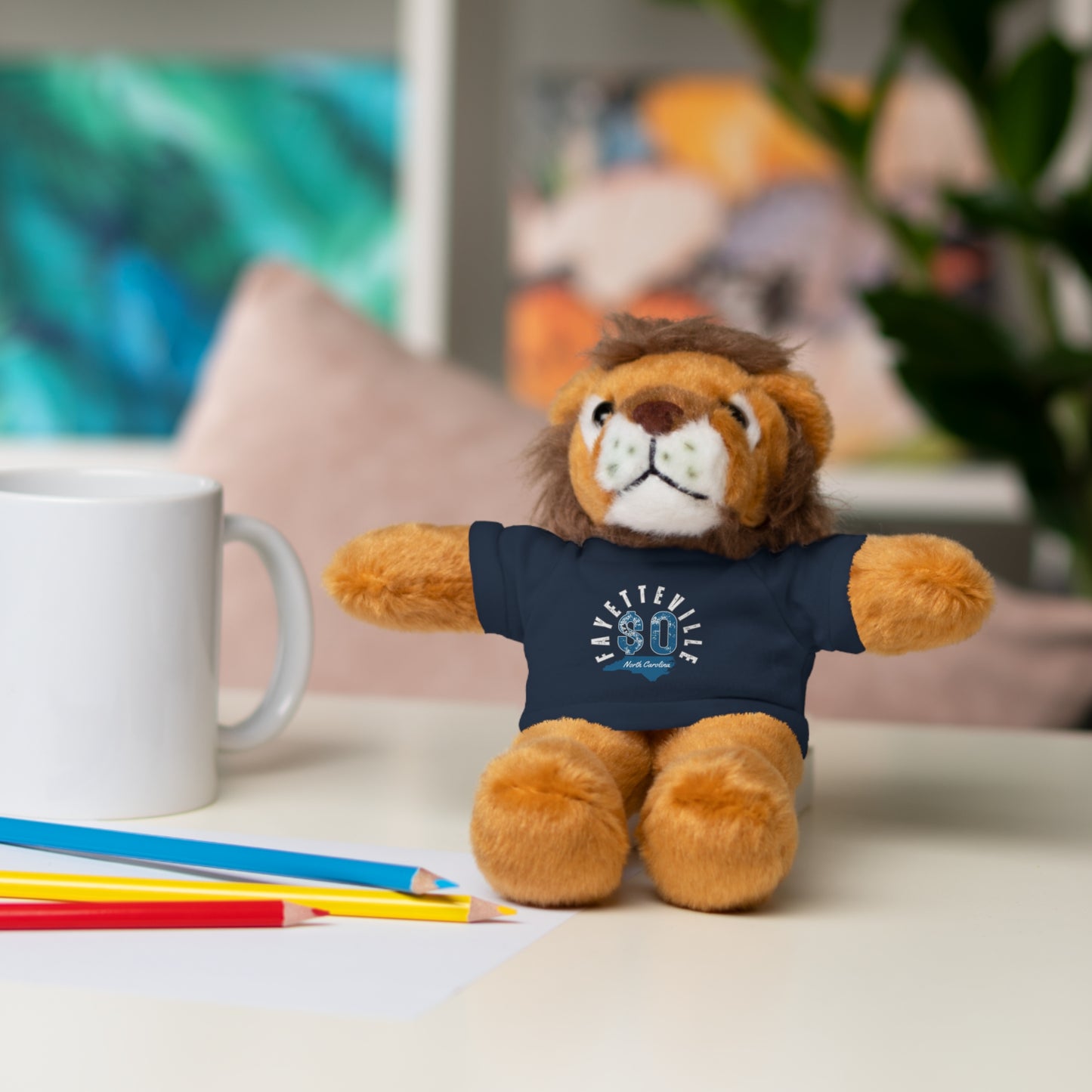 $o Fayetteville Personalized Stuffed Bear with T-Shirt – Perfect Gift for Kids and Celebrations