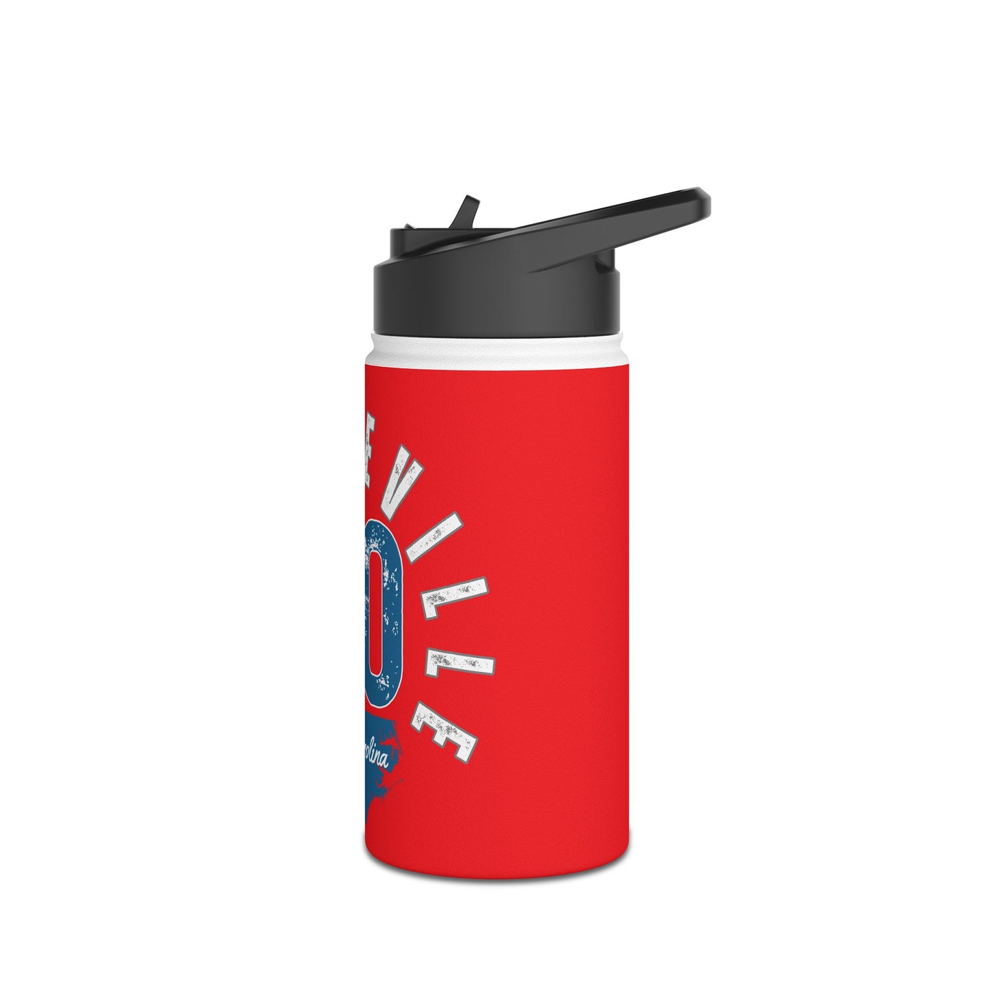 Fayetteville, NC Stainless Steel Water Bottle - Bold Red Design