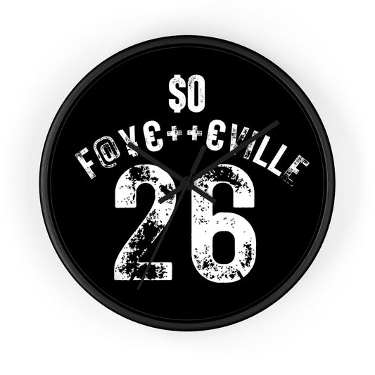 Funky Urban Wall Clock - $0 F@#KCVILLE 26 Design