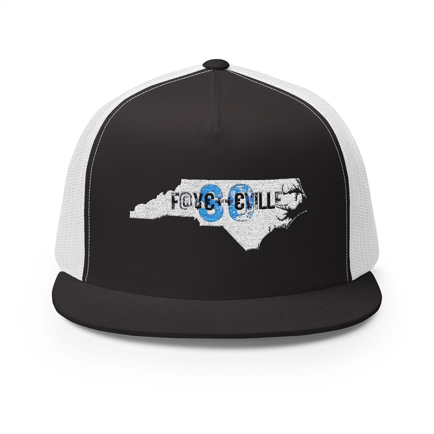 North Carolina Love 5 Panel Trucker Cap - Embroidered Mesh Snapback