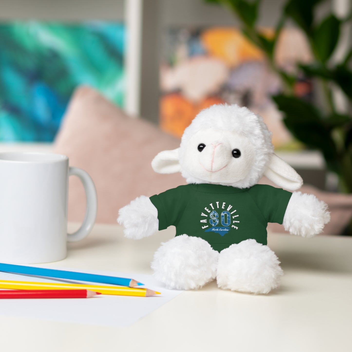 $o Fayetteville Personalized Stuffed Bear with T-Shirt – Perfect Gift for Kids and Celebrations