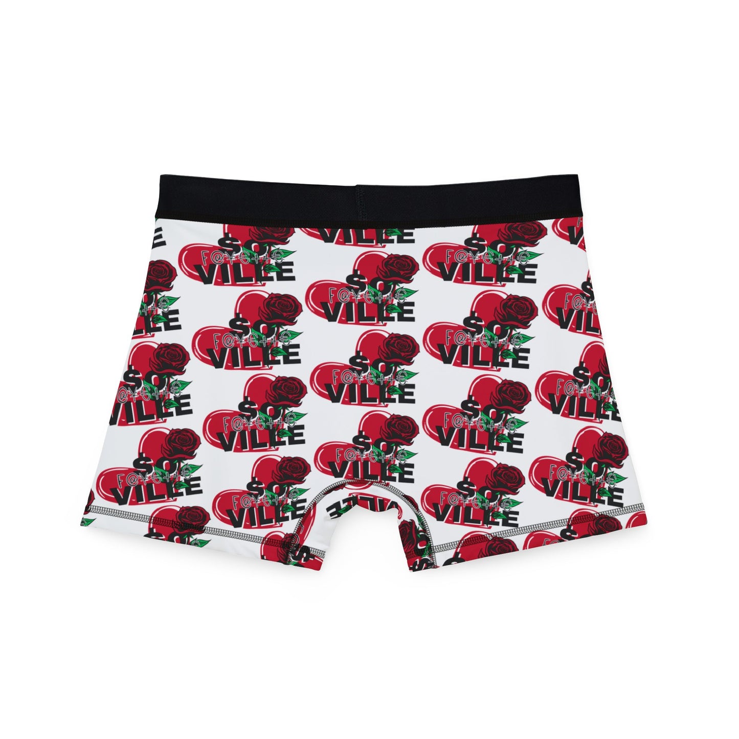 $o F@yetteVILLE Vibrant Men's Boxers with Love $o Ville Design - Perfect Gift for Valentine's Day