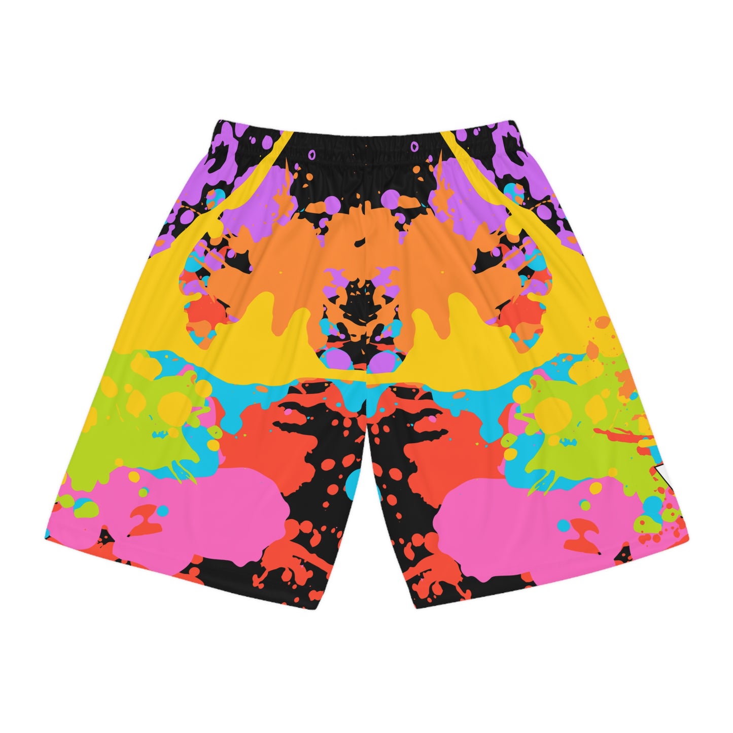 $o F@yetteVILLE Colorful Splash Basketball Shorts - Trendy Athletic Wear for Sports Enthusiasts