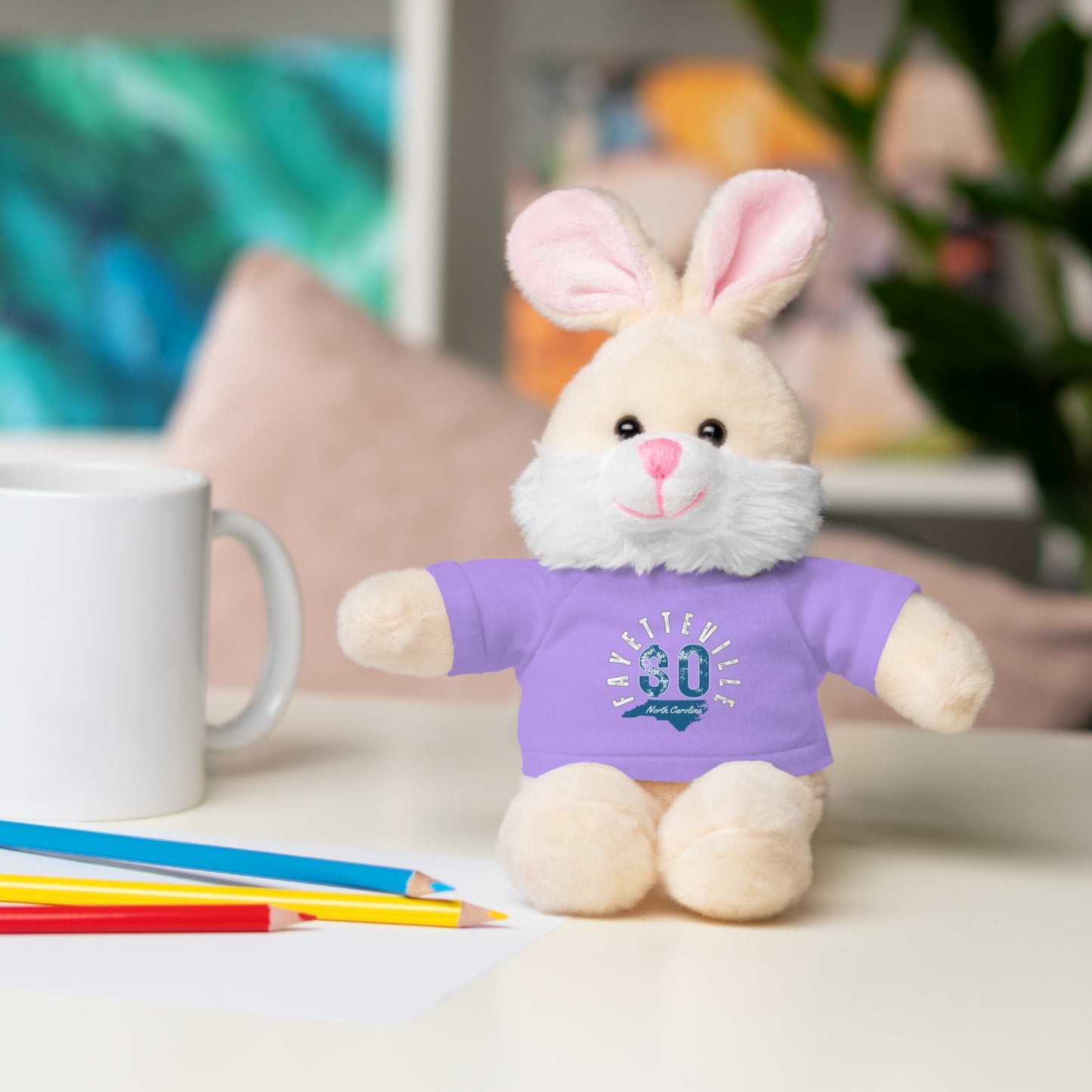 $o Fayetteville Personalized Stuffed Bear with T-Shirt – Perfect Gift for Kids and Celebrations