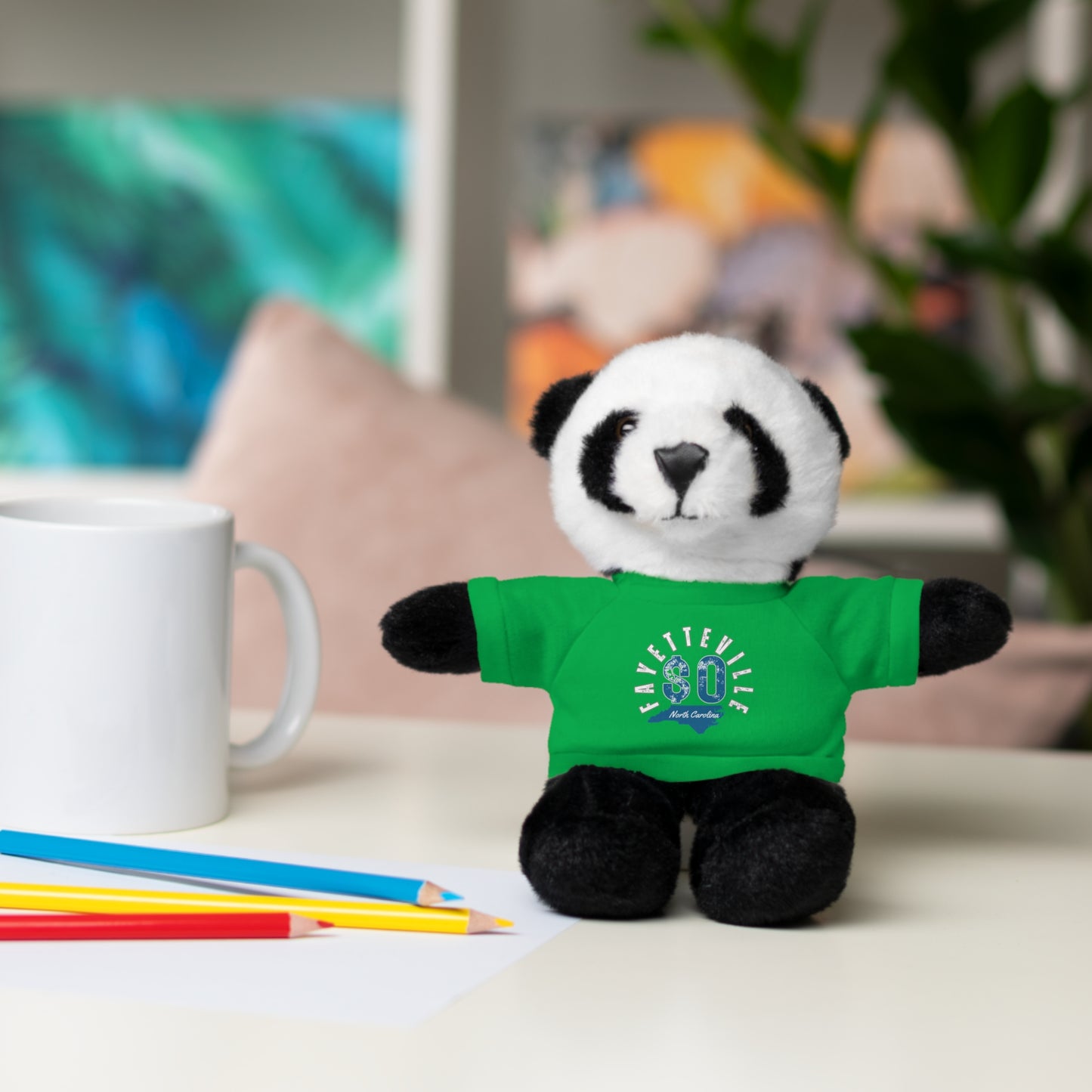 $o Fayetteville Personalized Stuffed Bear with T-Shirt – Perfect Gift for Kids and Celebrations