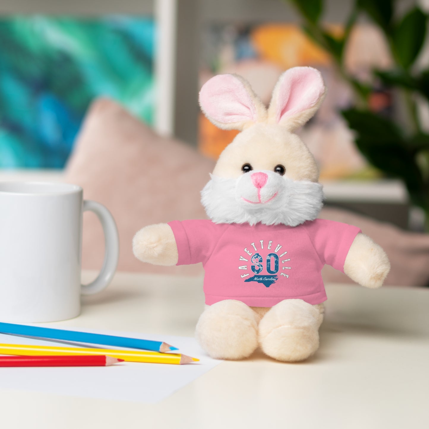 $o Fayetteville Personalized Stuffed Bear with T-Shirt – Perfect Gift for Kids and Celebrations