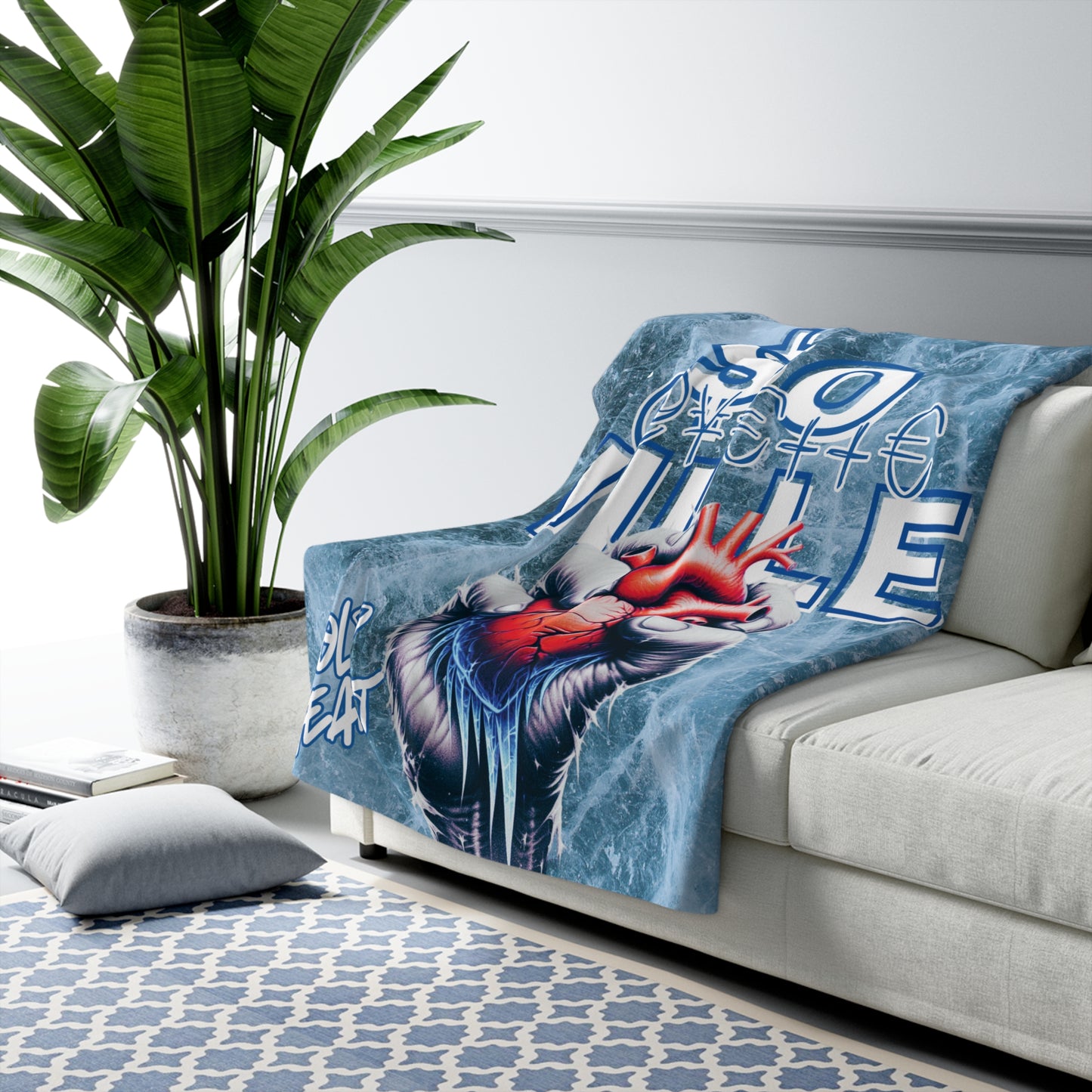 COLD HEART Chill Vibes Sherpa Fleece Blanket - $O F@Yette VILLE Design