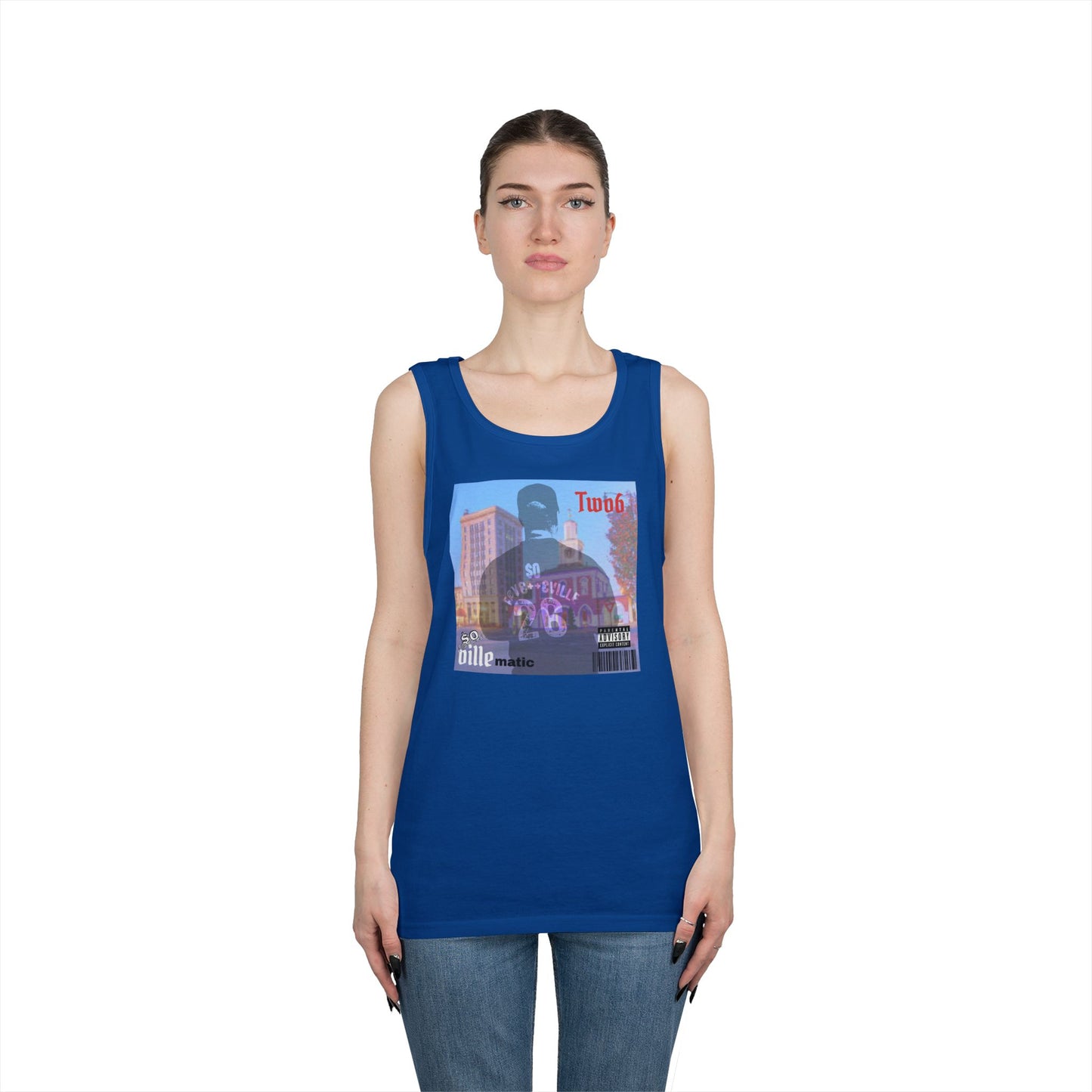 $o F@yetteVILLE Retro Urban Vibe Unisex Heavy Cotton Tank Top - Perfect for Summer Days and Music Festivals