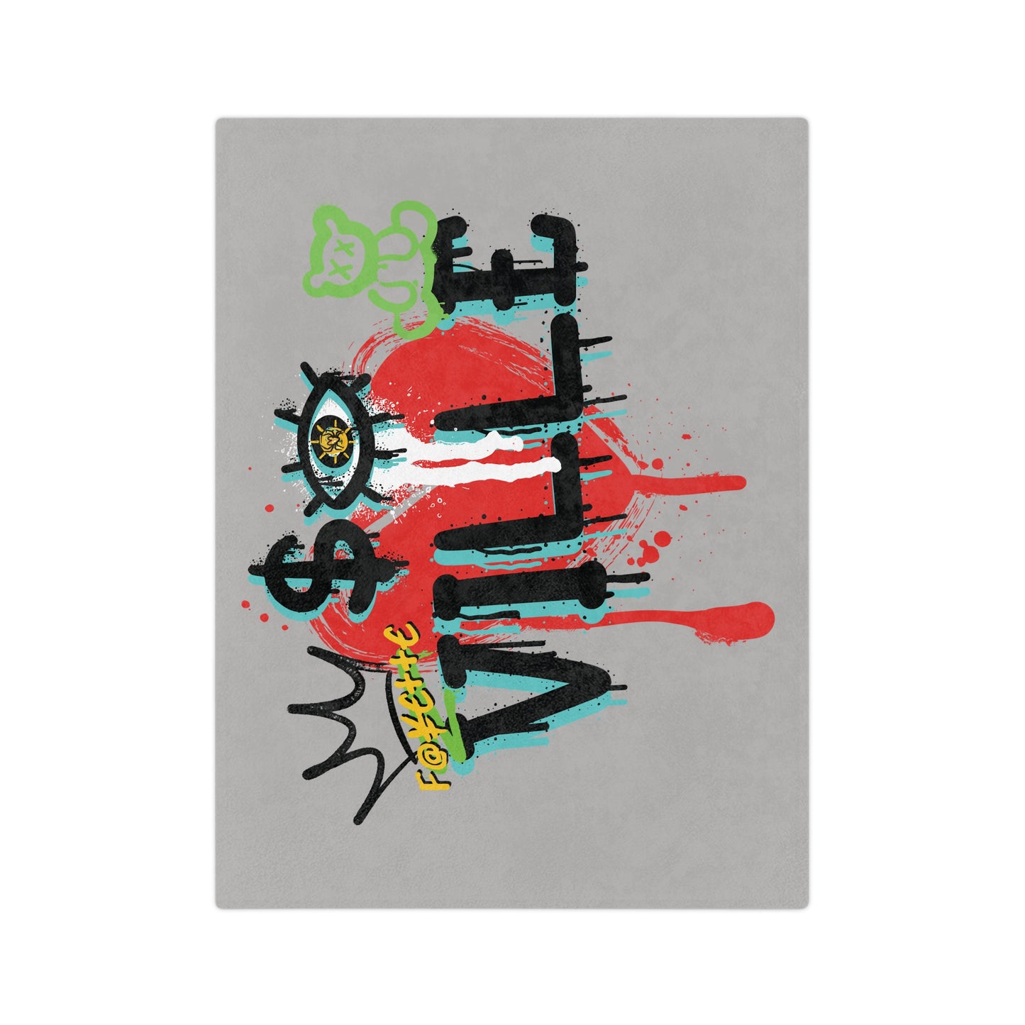 $o F@yetteVille Urban Graffiti Microfiber Blanket - Cozy, Stylish Throw for Trendsetters