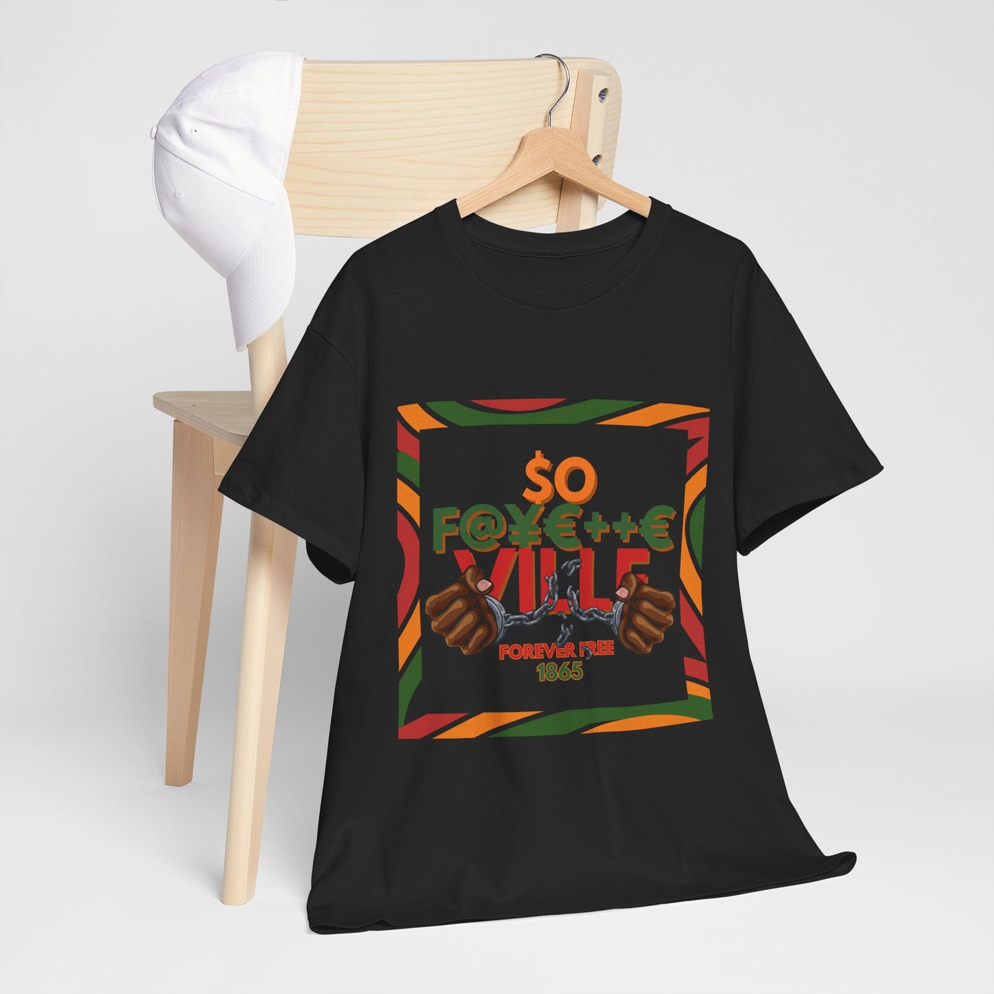 Pan African $o F@yetteVILLE Cultural Unity Unisex Heavy Cotton Tee – Juneteenth 1865 Design