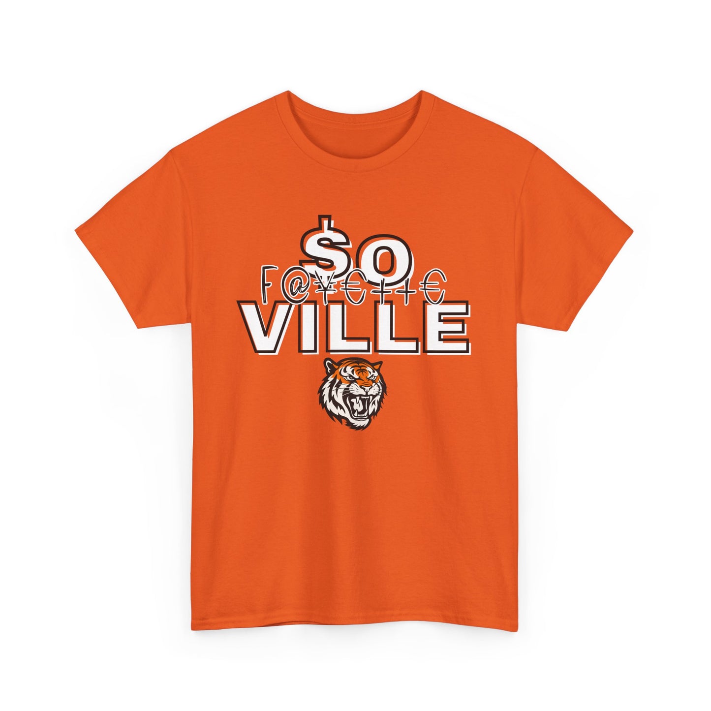 Rep Your School (Tigers) Unisex Heavy Cotton Tee – Stylish Casual Wear for Tigers Fans