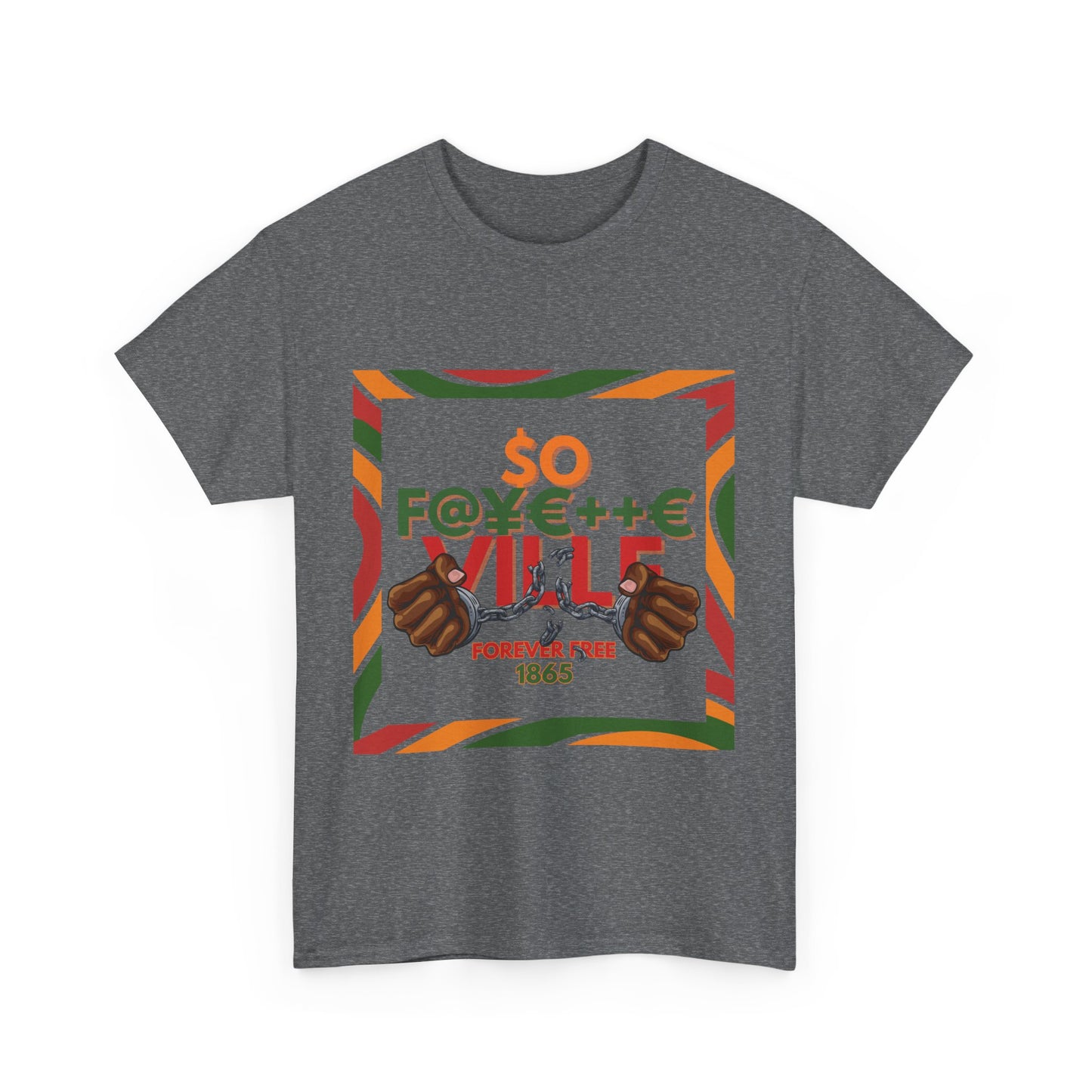 Pan African $o F@yetteVILLE Cultural Unity Unisex Heavy Cotton Tee – Juneteenth 1865 Design