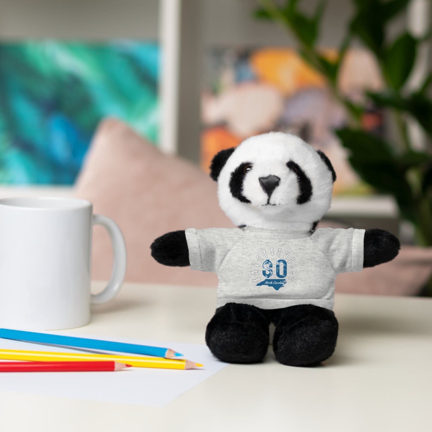 $o Fayetteville Personalized Stuffed Bear with T-Shirt – Perfect Gift for Kids and Celebrations