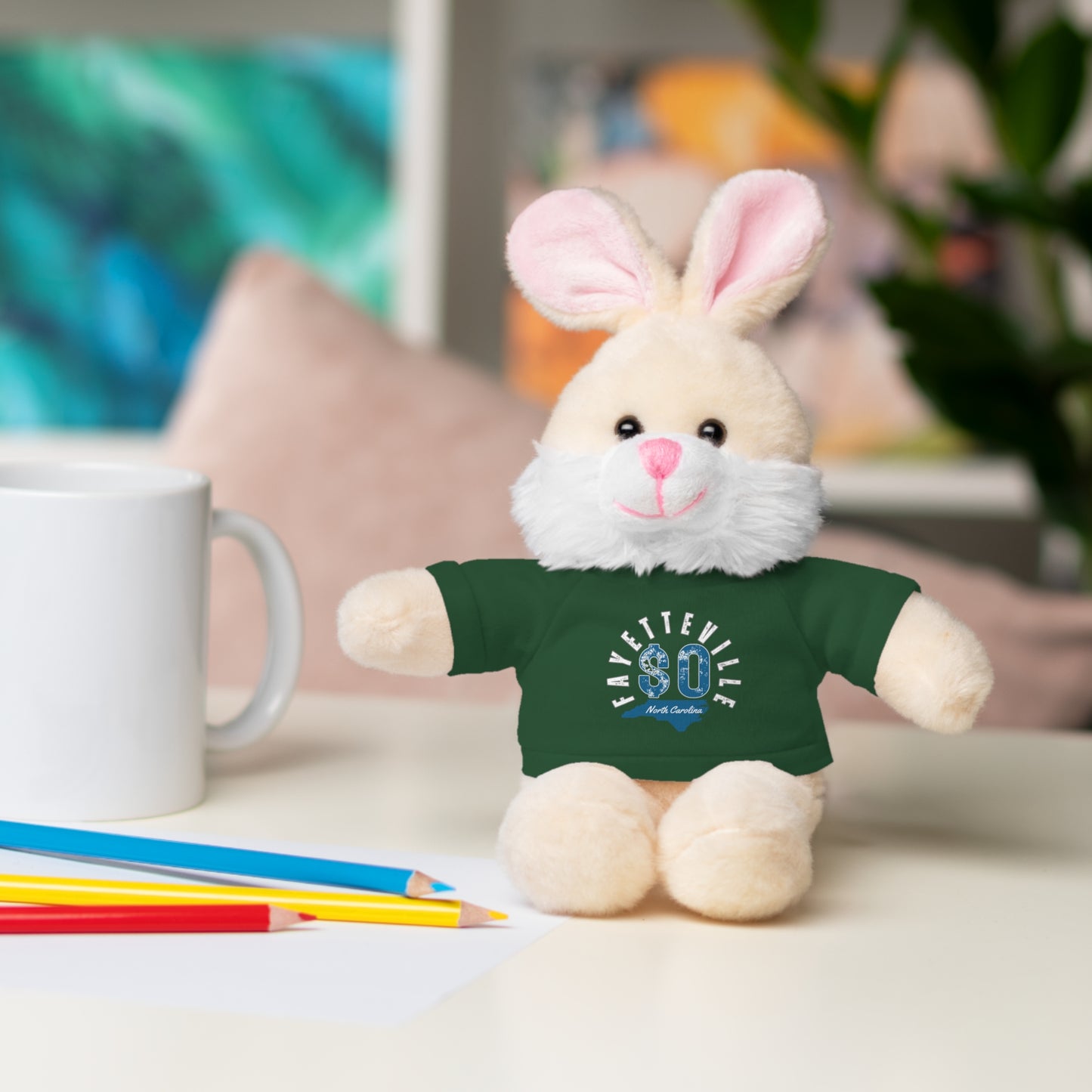 $o Fayetteville Personalized Stuffed Bear with T-Shirt – Perfect Gift for Kids and Celebrations