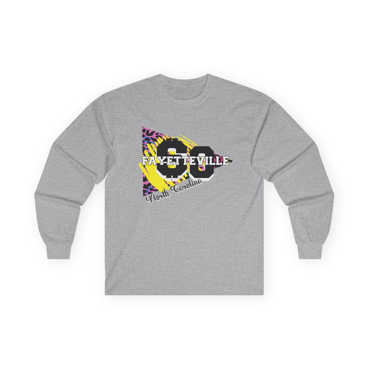 $o Fayetteville retro Graphic Long Sleeve Tee – Unisex Cotton Shirt for Everyday Style