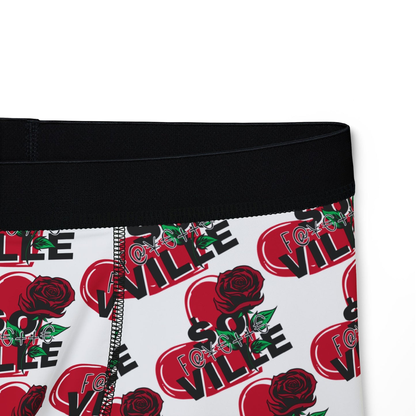 $o F@yetteVILLE Vibrant Men's Boxers with Love $o Ville Design - Perfect Gift for Valentine's Day