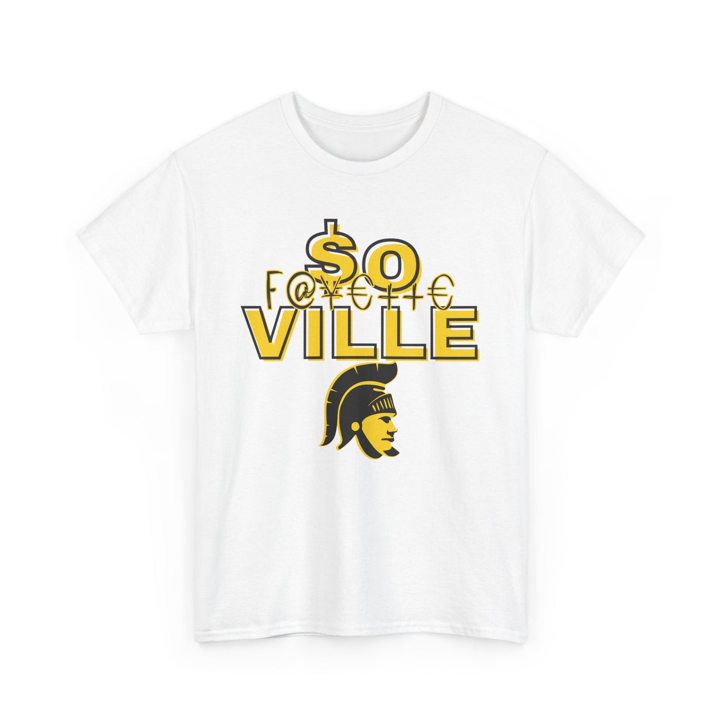 Rep Your School-(Trojans) Unisex Heavy Cotton Tee - 'SO VILLE' Graphic Tee for Casual Wear