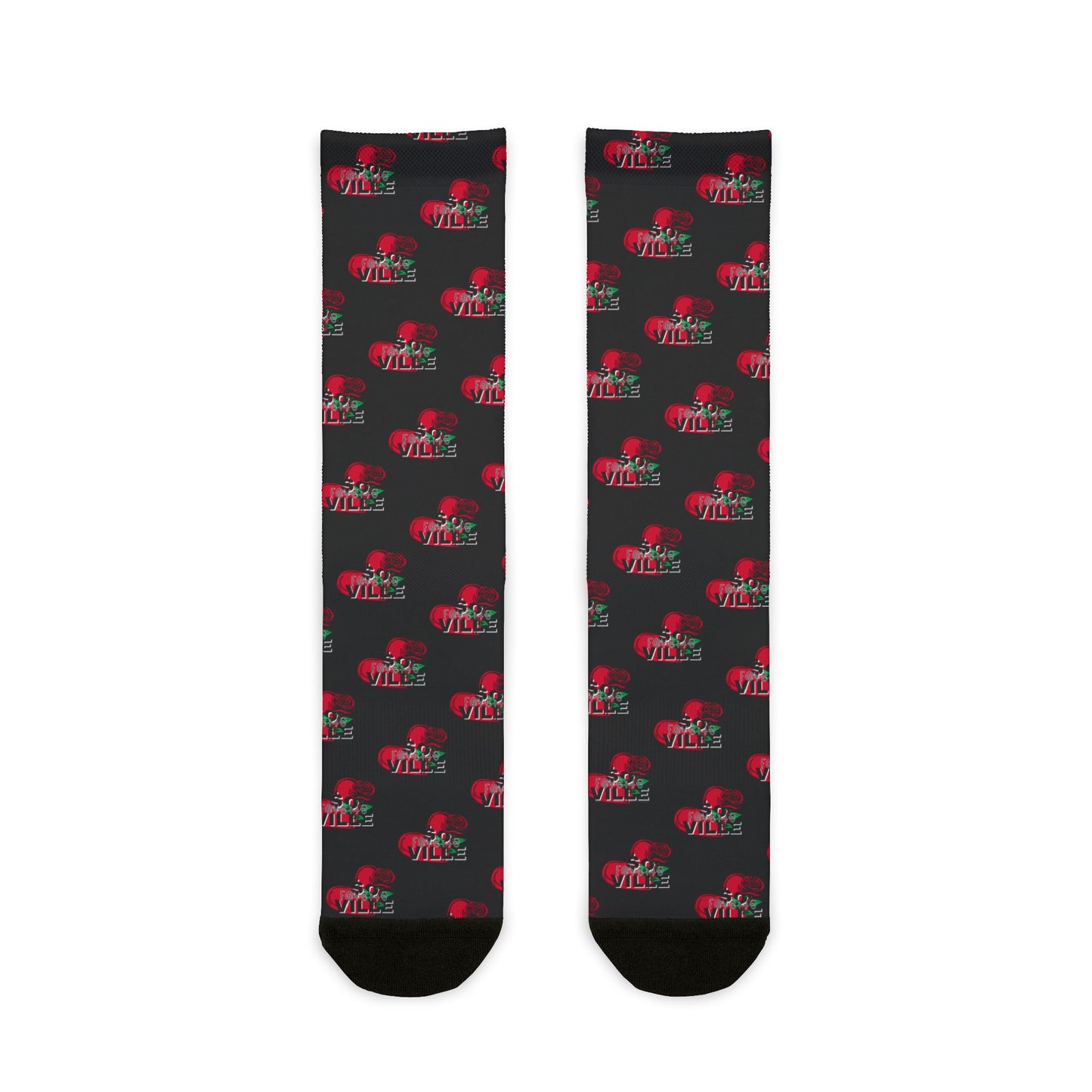 Vibe Check Sublimation Crew Socks - Stylish Floral Design for Everyday Comfort