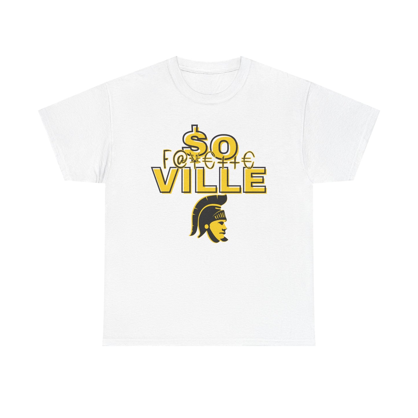Rep Your School-(Trojans) Unisex Heavy Cotton Tee - 'SO VILLE' Graphic Tee for Casual Wear
