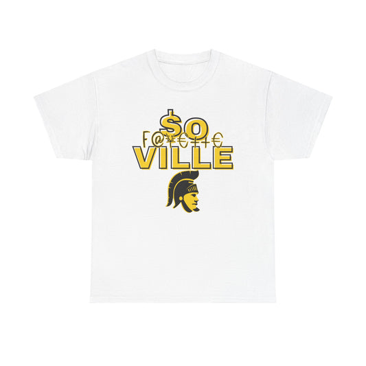 Rep Your School-(Trojans) Unisex Heavy Cotton Tee - 'SO VILLE' Graphic Tee for Casual Wear