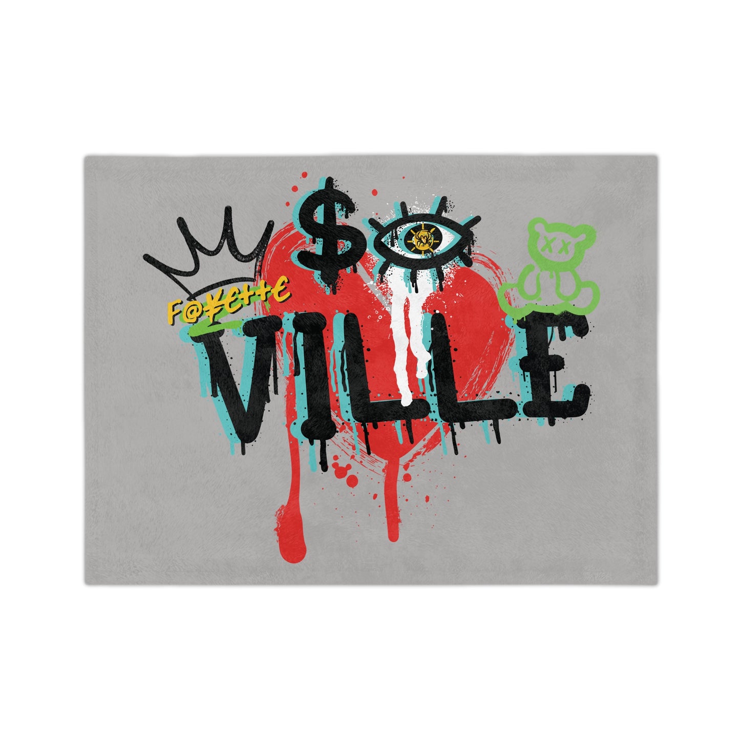 $o F@yetteVille Urban Graffiti Microfiber Blanket - Cozy, Stylish Throw for Trendsetters