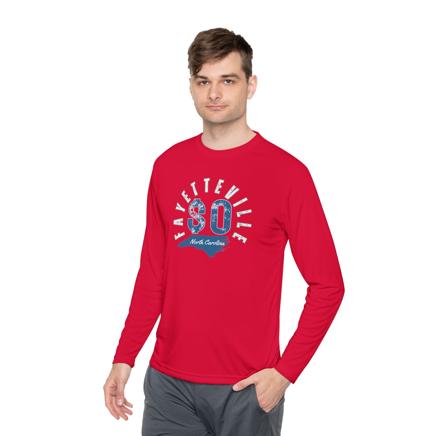 Fayetteville NC Long Sleeve Tee - Unisex Lightweight Graphic Shirt