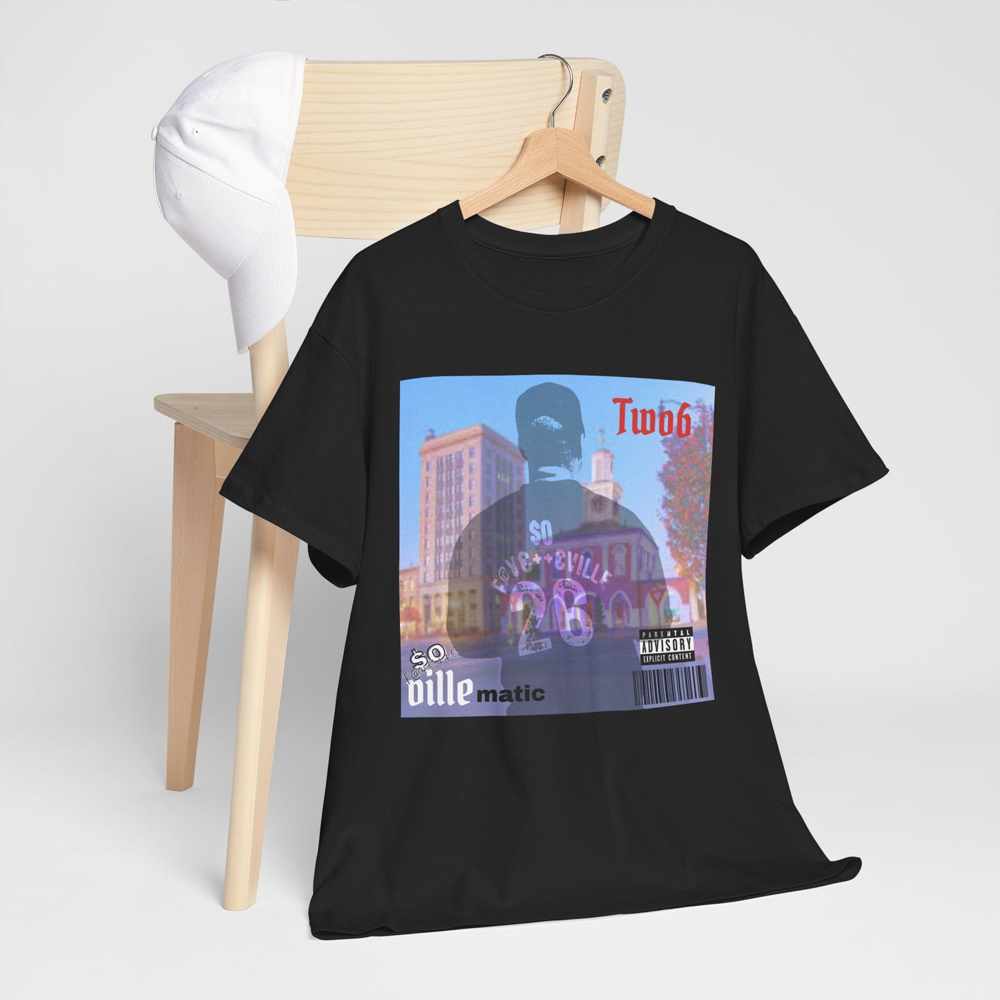 $o VILLEmatic Vintage-Inspired Unisex Heavy Cotton Tee with Graphic Print