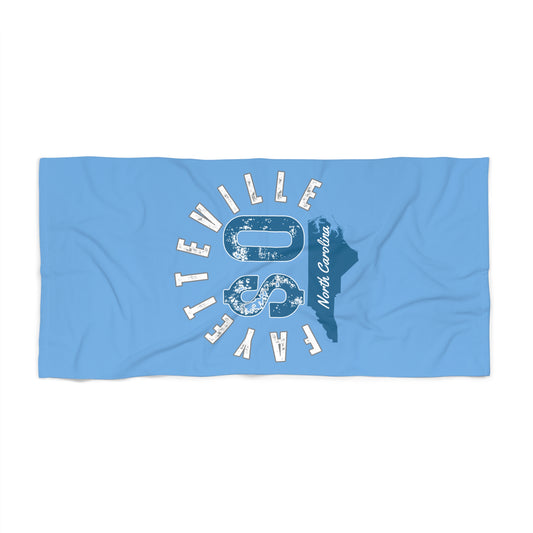 $o Fayetteville Beach Towel - North Carolina Vintage Design for Summer Fun