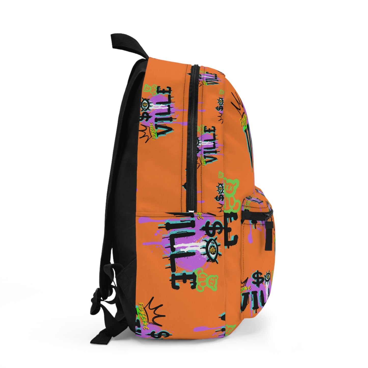 $o F@yetteville Vibrant Graffiti Backpack for Urban Trendsetters