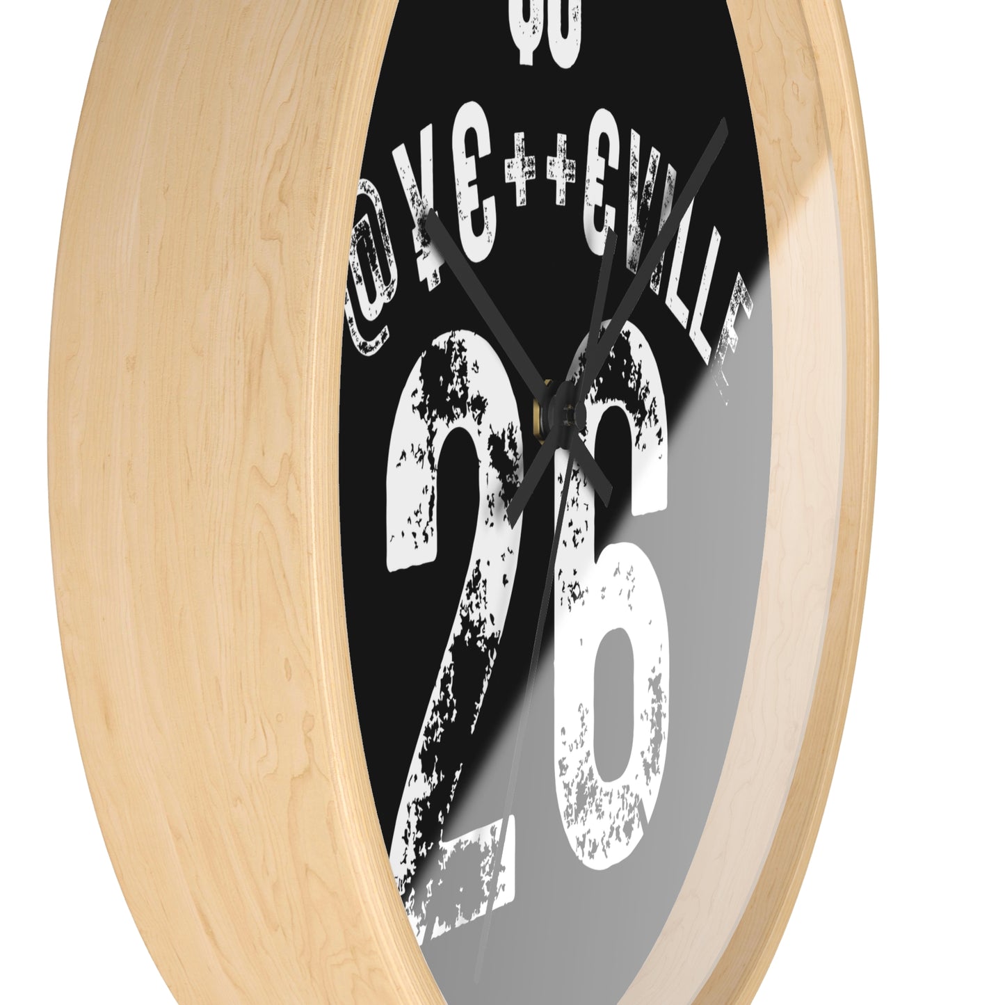 Funky Urban Wall Clock - $0 F@#KCVILLE 26 Design