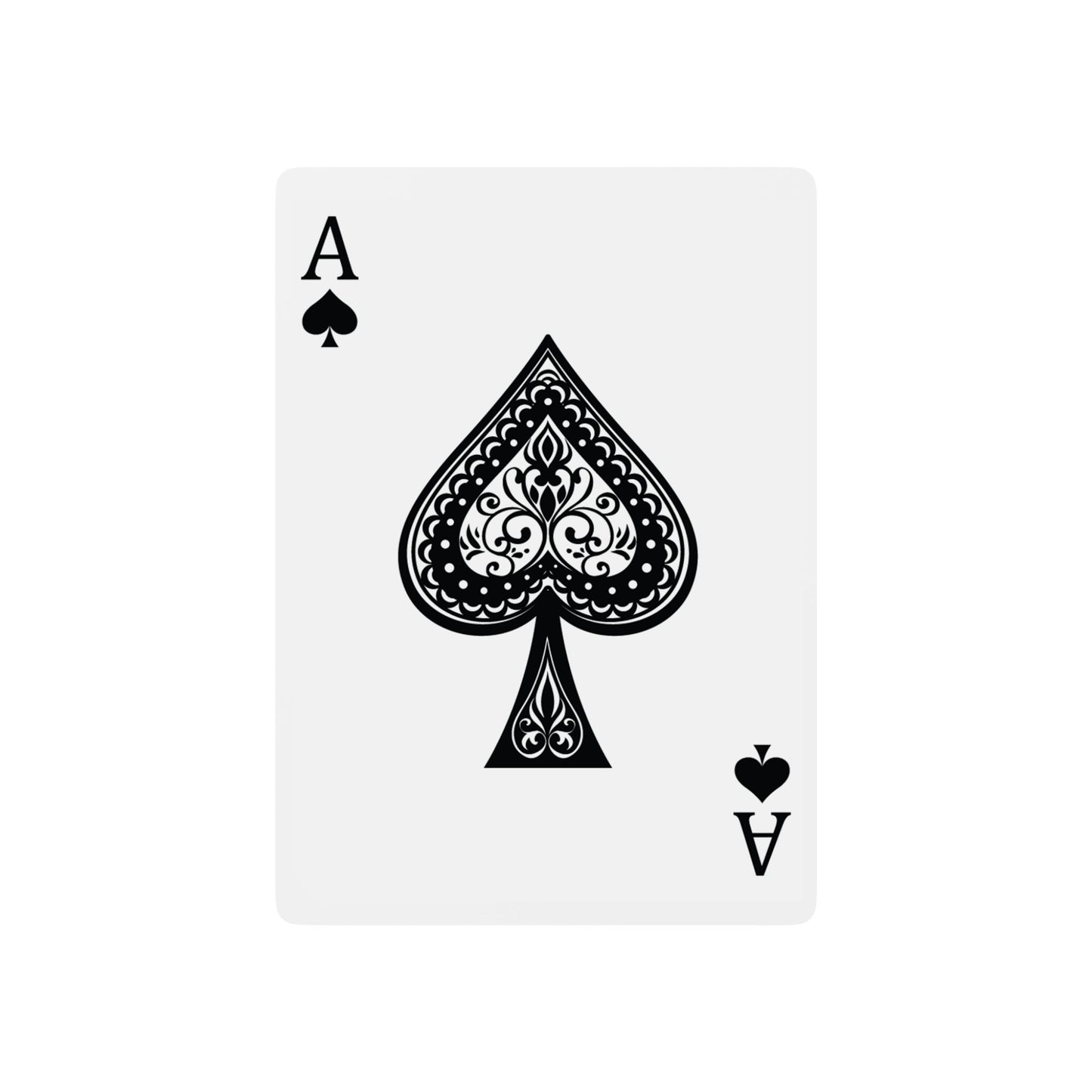 Stylish Poker Playing Cards Set - Floral & Ace Design
