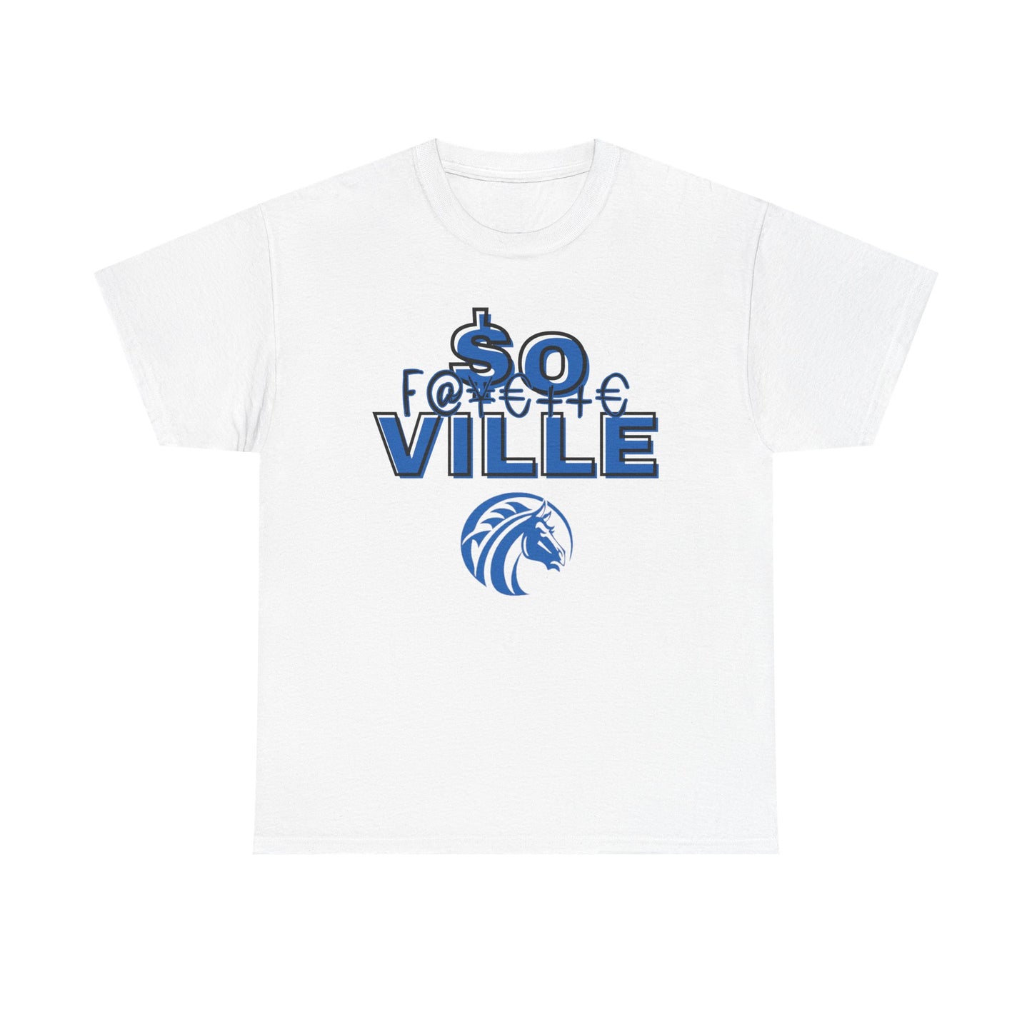 Rep Your School- (Broncos) Unisex Heavy Cotton Tee - '$O VILLE' Graphic Tee for Casual Wear