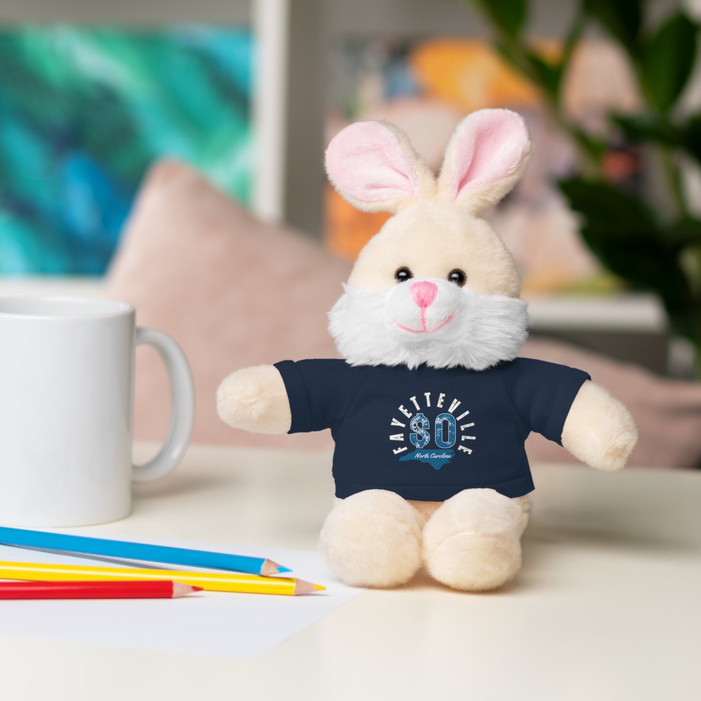 $o Fayetteville Personalized Stuffed Bear with T-Shirt – Perfect Gift for Kids and Celebrations