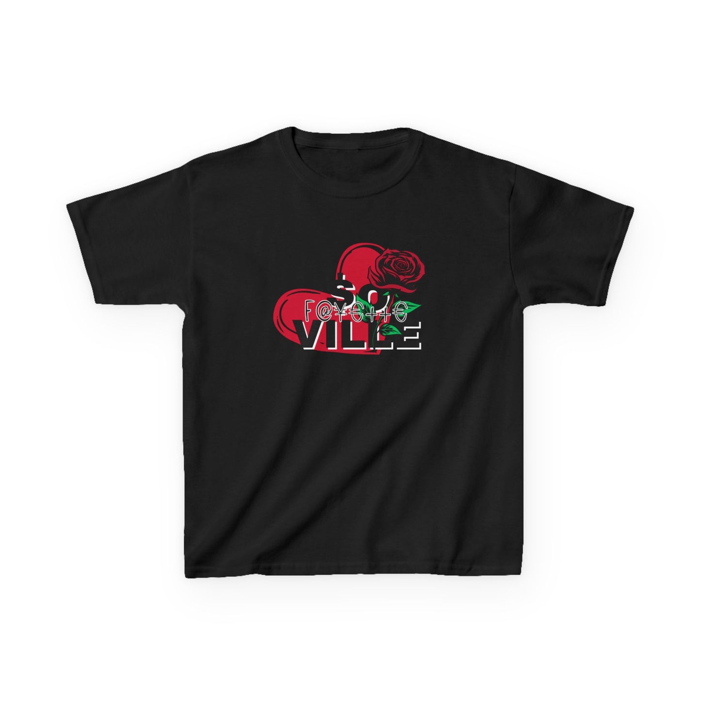 Adorable Kids Heart & Rose Tee - Perfect for Birthdays and Celebrations