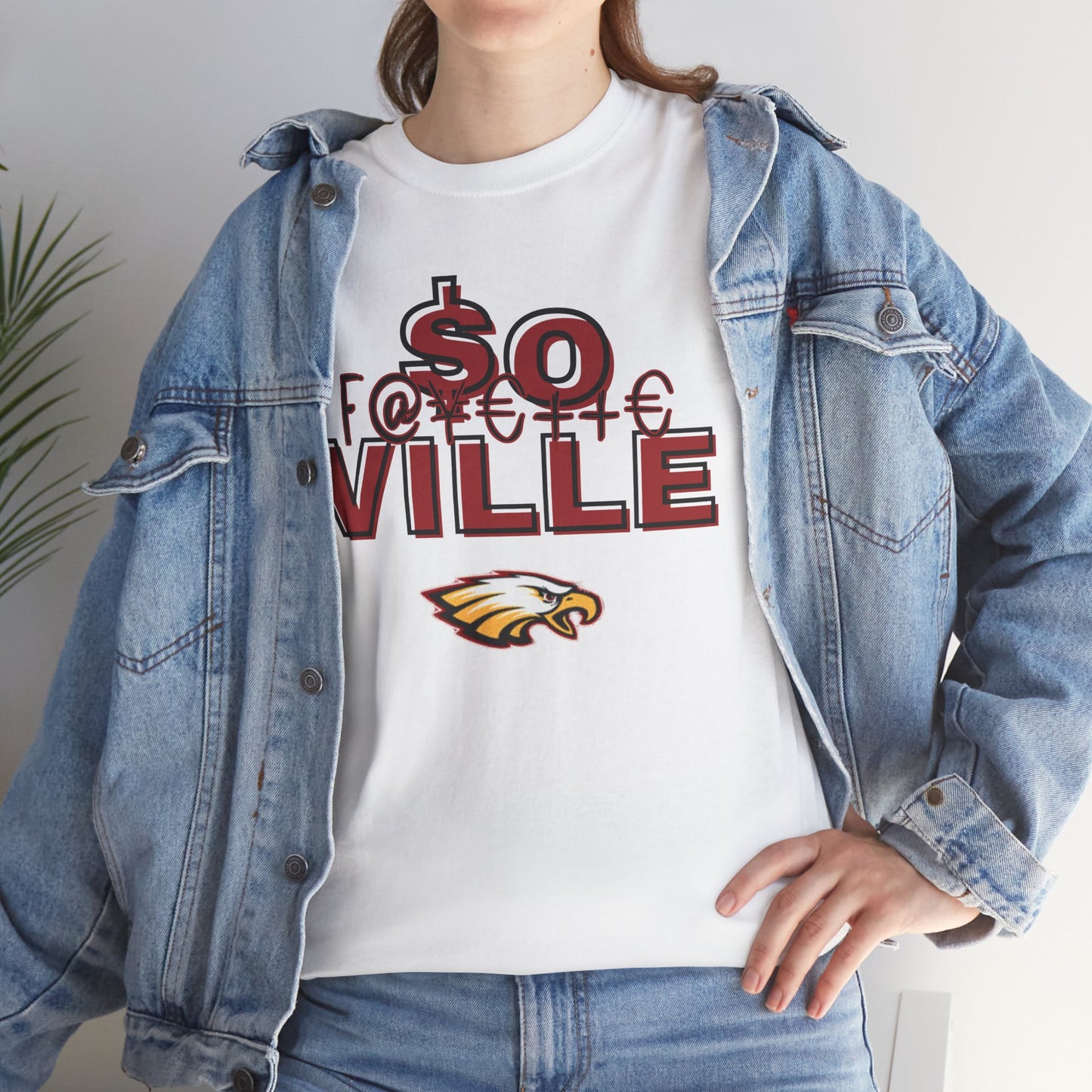Rep Your School (Eagles) Unisex Heavy Cotton Tee with '$O VILLE' Design