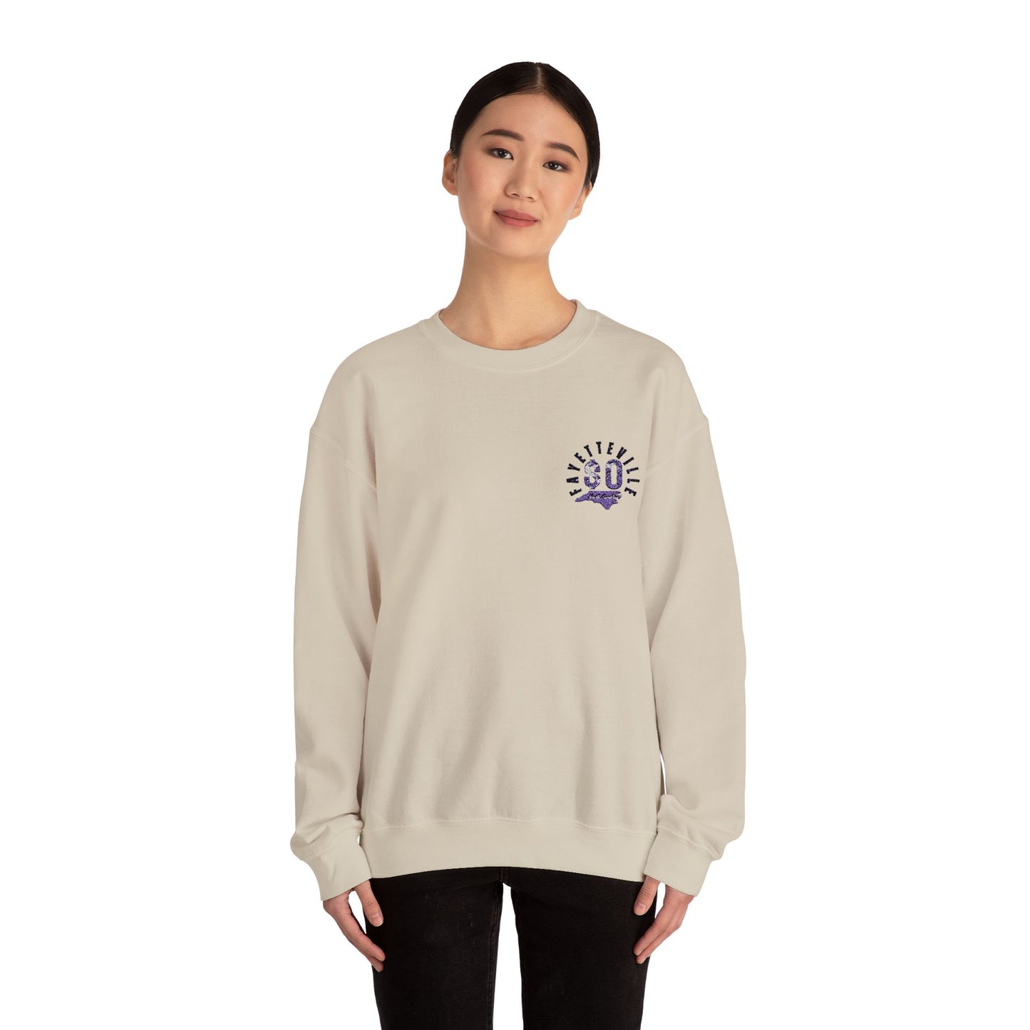 $o F@yetteVILLE Gratitude Crewneck Sweatshirt for Comfort and Style