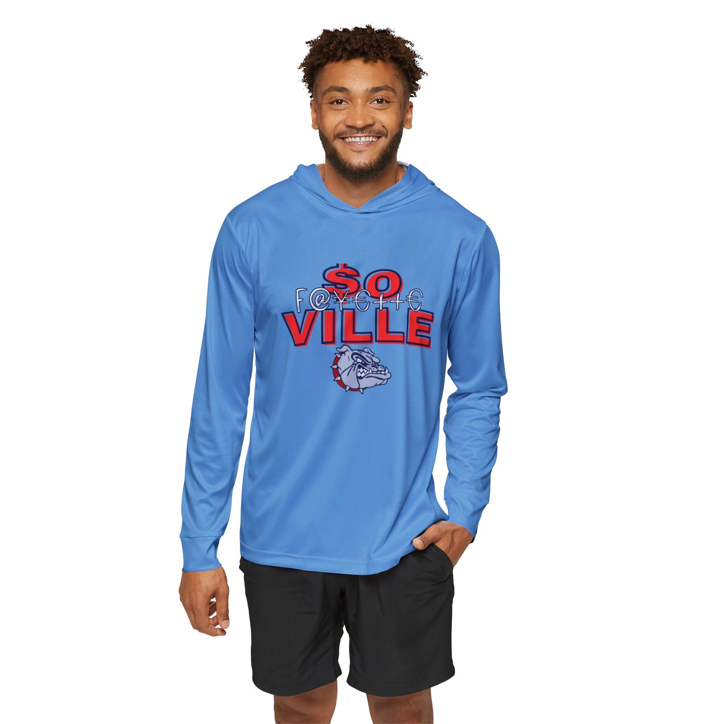 Men's Sports Warmup Hoodie - 'So Ville' Graphic Design - Activewear for Athletes