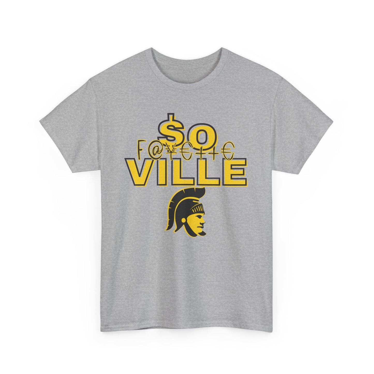 Rep Your School-(Trojans) Unisex Heavy Cotton Tee - 'SO VILLE' Graphic Tee for Casual Wear
