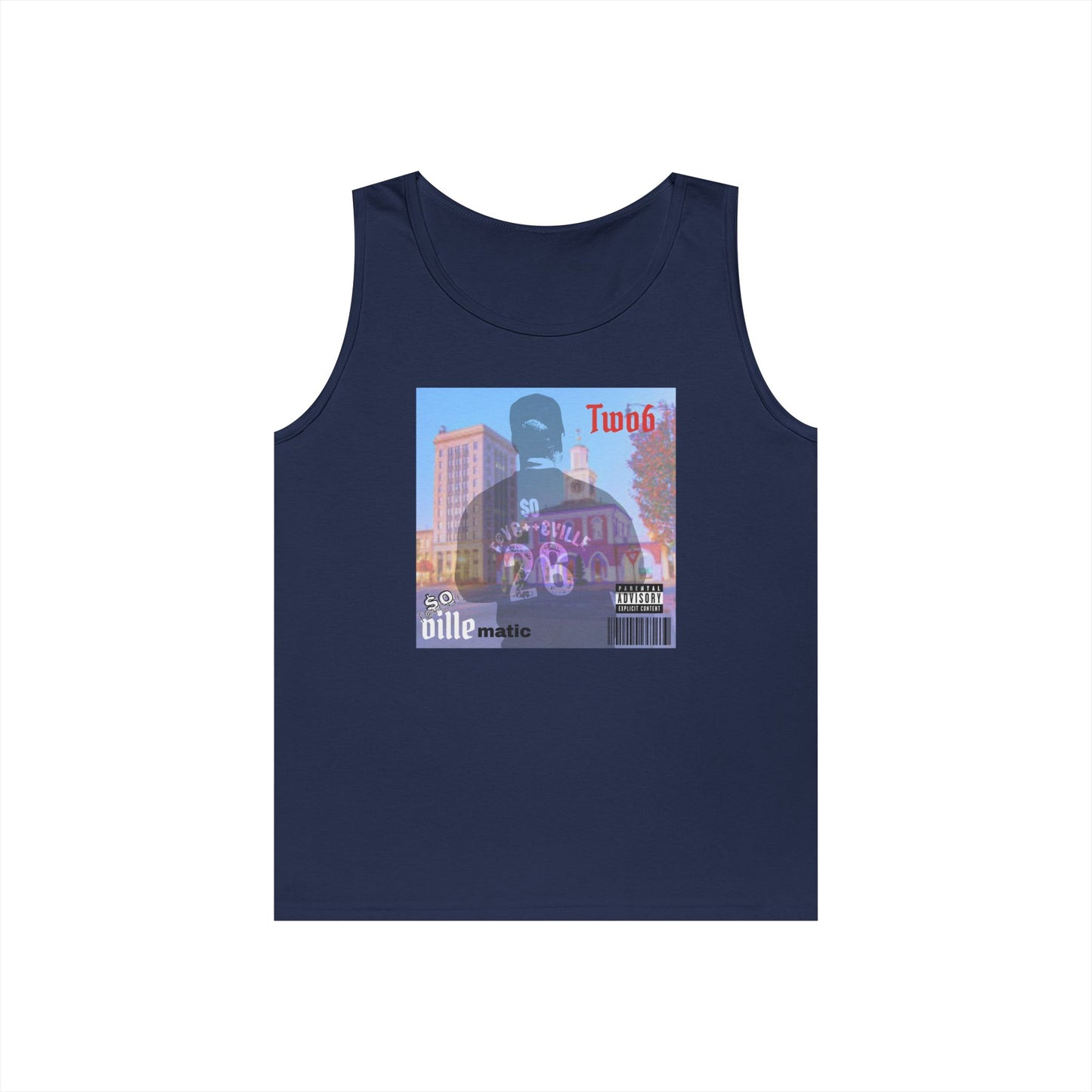 $o F@yetteVILLE Retro Urban Vibe Unisex Heavy Cotton Tank Top - Perfect for Summer Days and Music Festivals