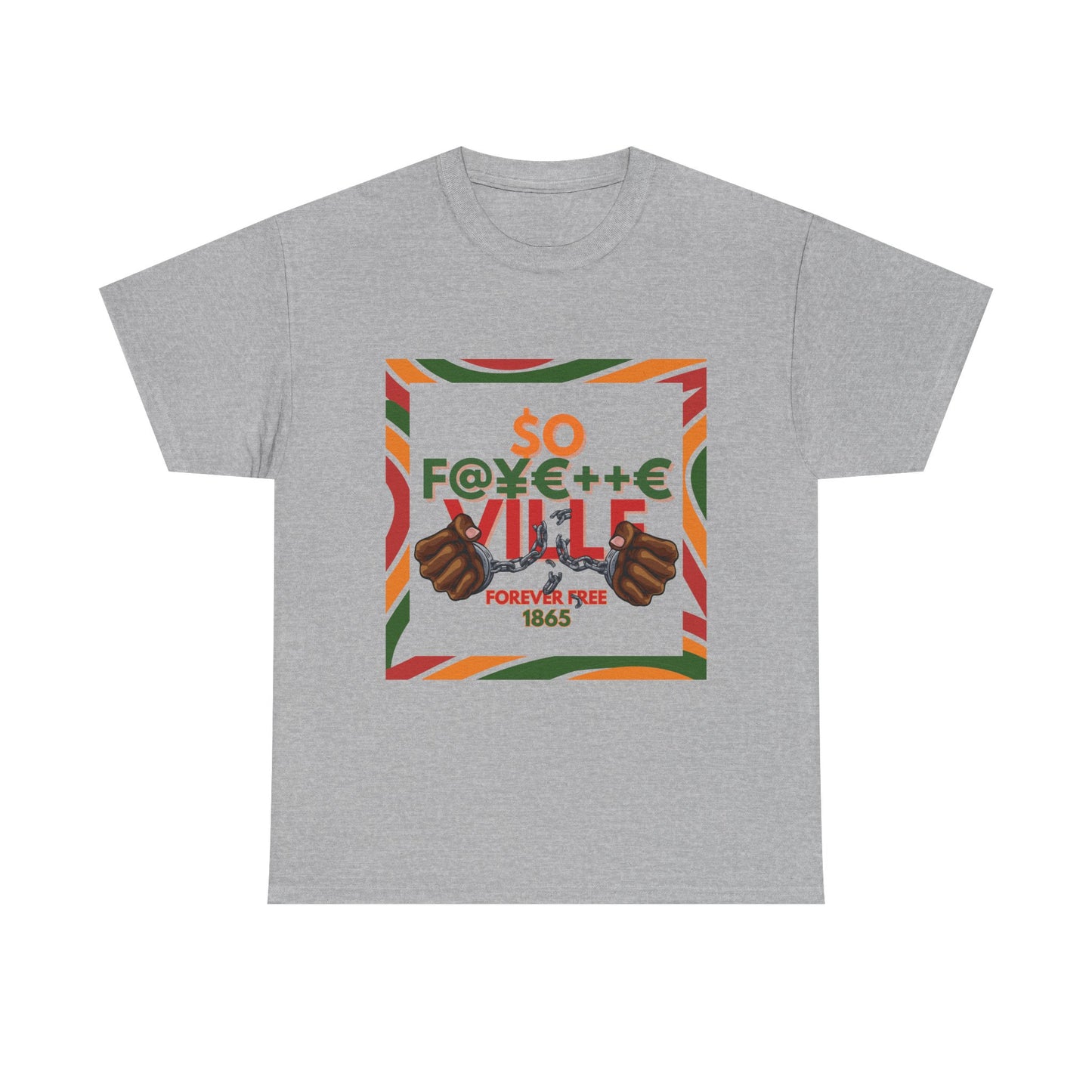 Pan African $o F@yetteVILLE Cultural Unity Unisex Heavy Cotton Tee – Juneteenth 1865 Design