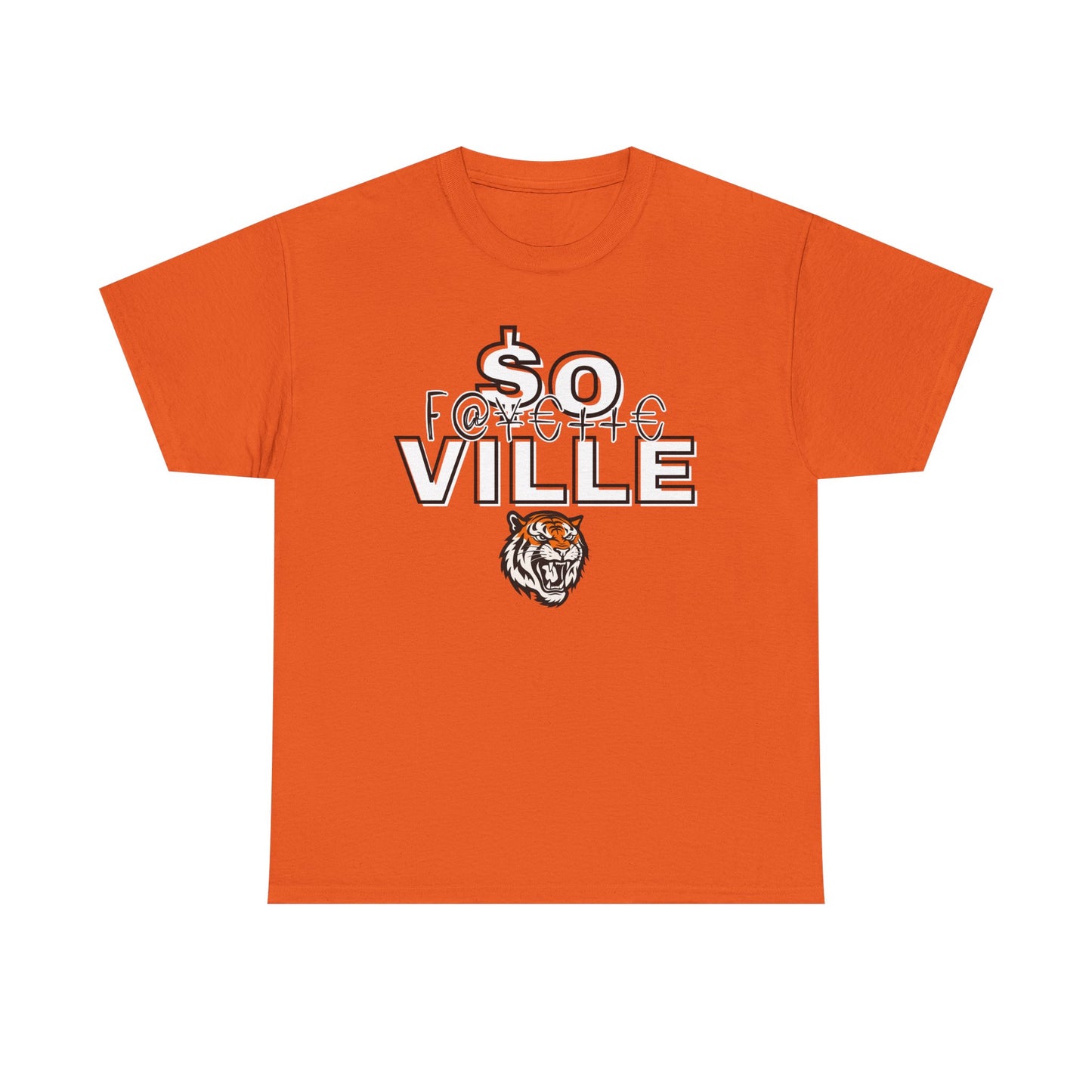 Rep Your School (Tigers) Unisex Heavy Cotton Tee – Stylish Casual Wear for Tigers Fans