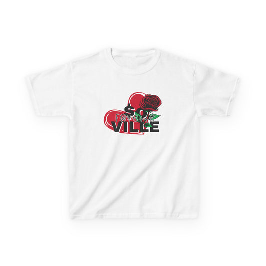 Adorable Kids Heart & Rose Tee - Perfect for Birthdays and Celebrations