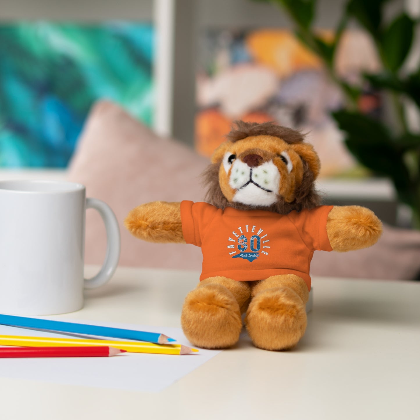 $o Fayetteville Personalized Stuffed Bear with T-Shirt – Perfect Gift for Kids and Celebrations